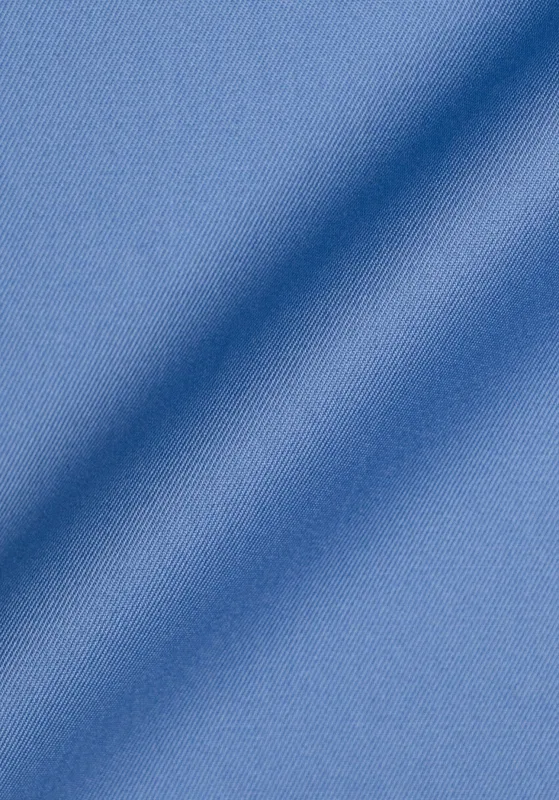 Mid Blue Twill Pima Cotton - Wrinkle Resistant Unused Sample made by Brisk Shirts