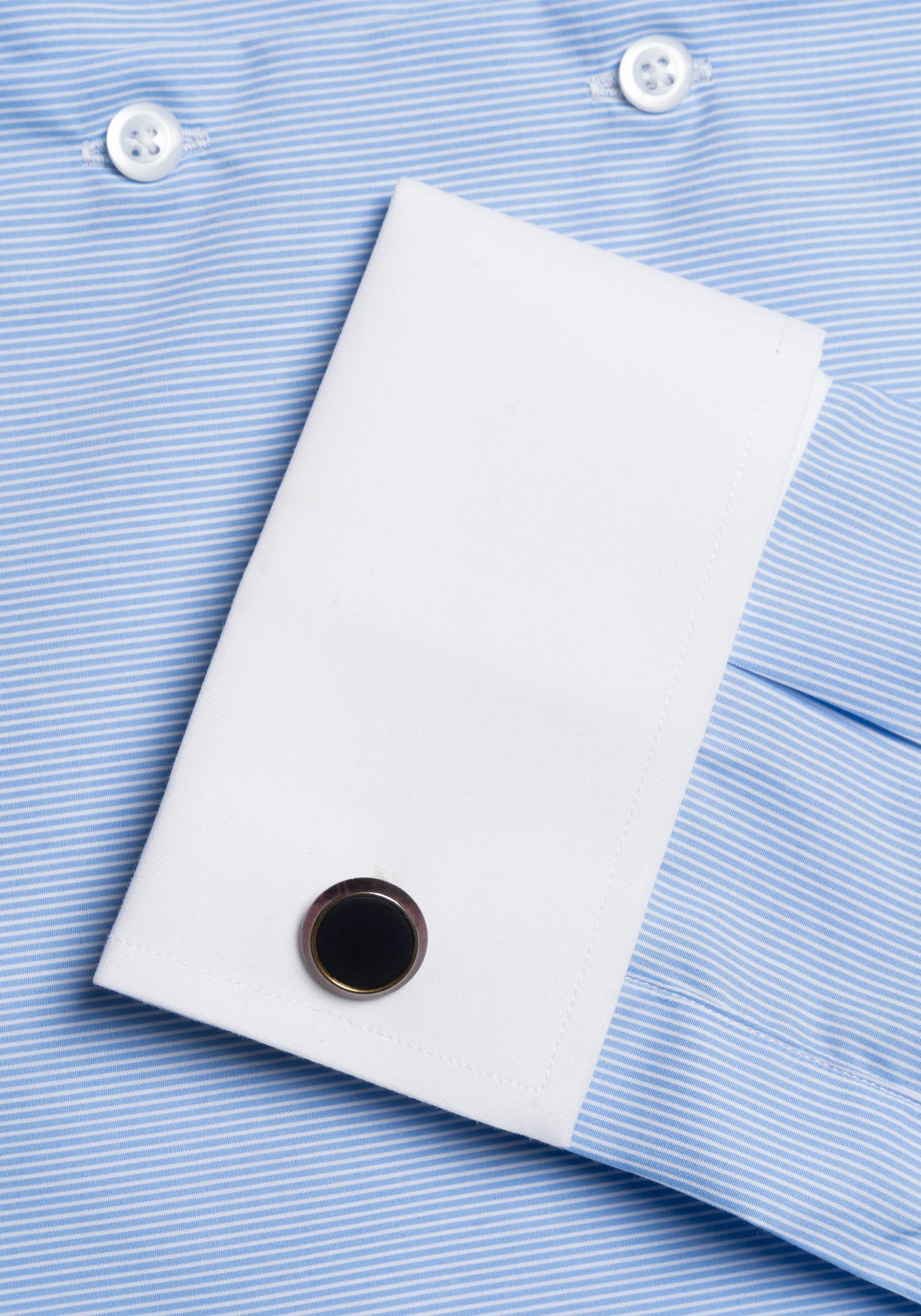 Fine Sky Blue Pencil Stripes Shirt sold by Brisk Shirts product image thumbnail 4