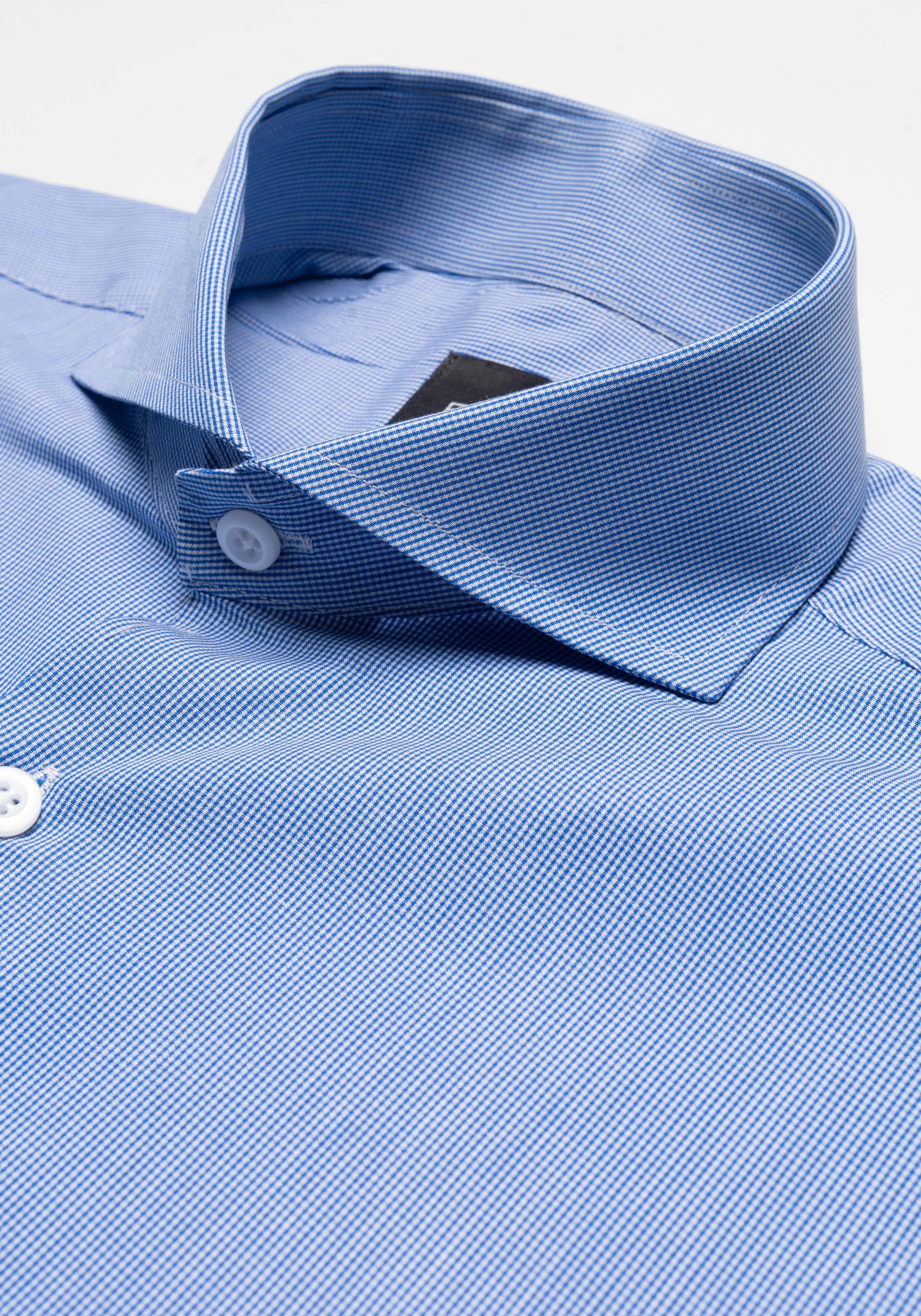 Fine Blue Micro Houndstooth Shirt sold by Brisk Shirts product image thumbnail 3
