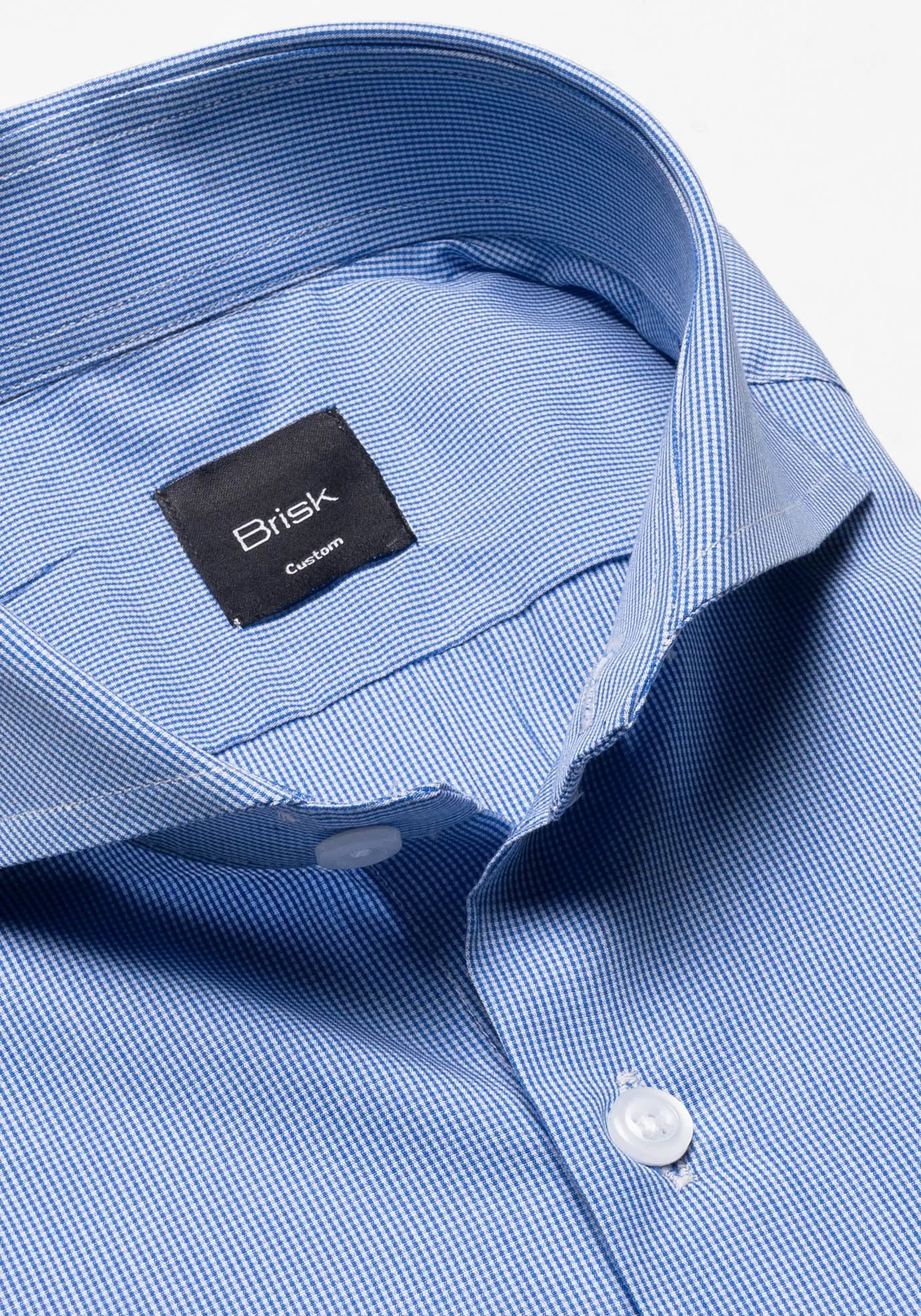 Fine Blue Micro Houndstooth Shirt sold by Brisk Shirts product image thumbnail 2