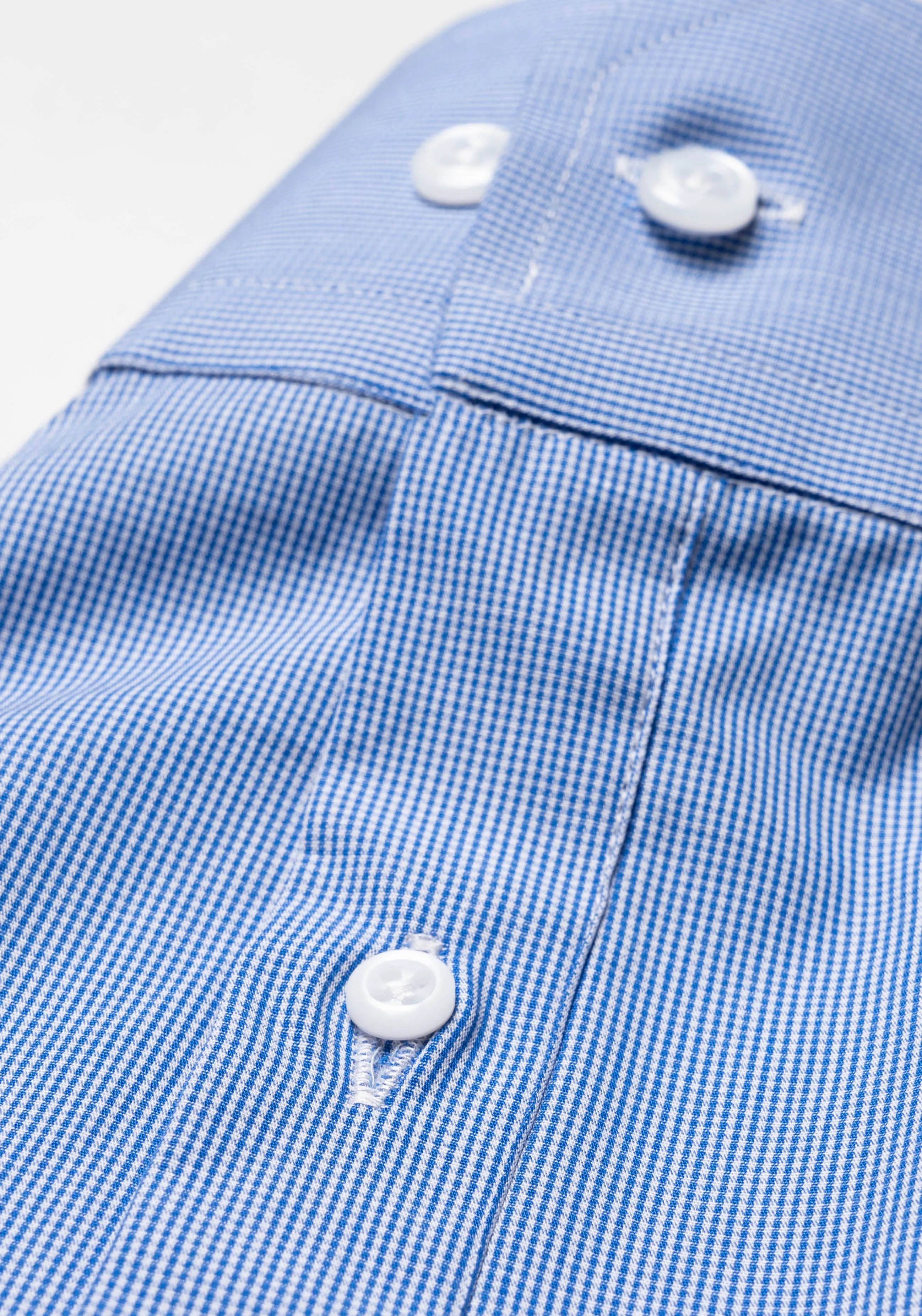 Fine Blue Micro Houndstooth Shirt sold by Brisk Shirts product image thumbnail 5