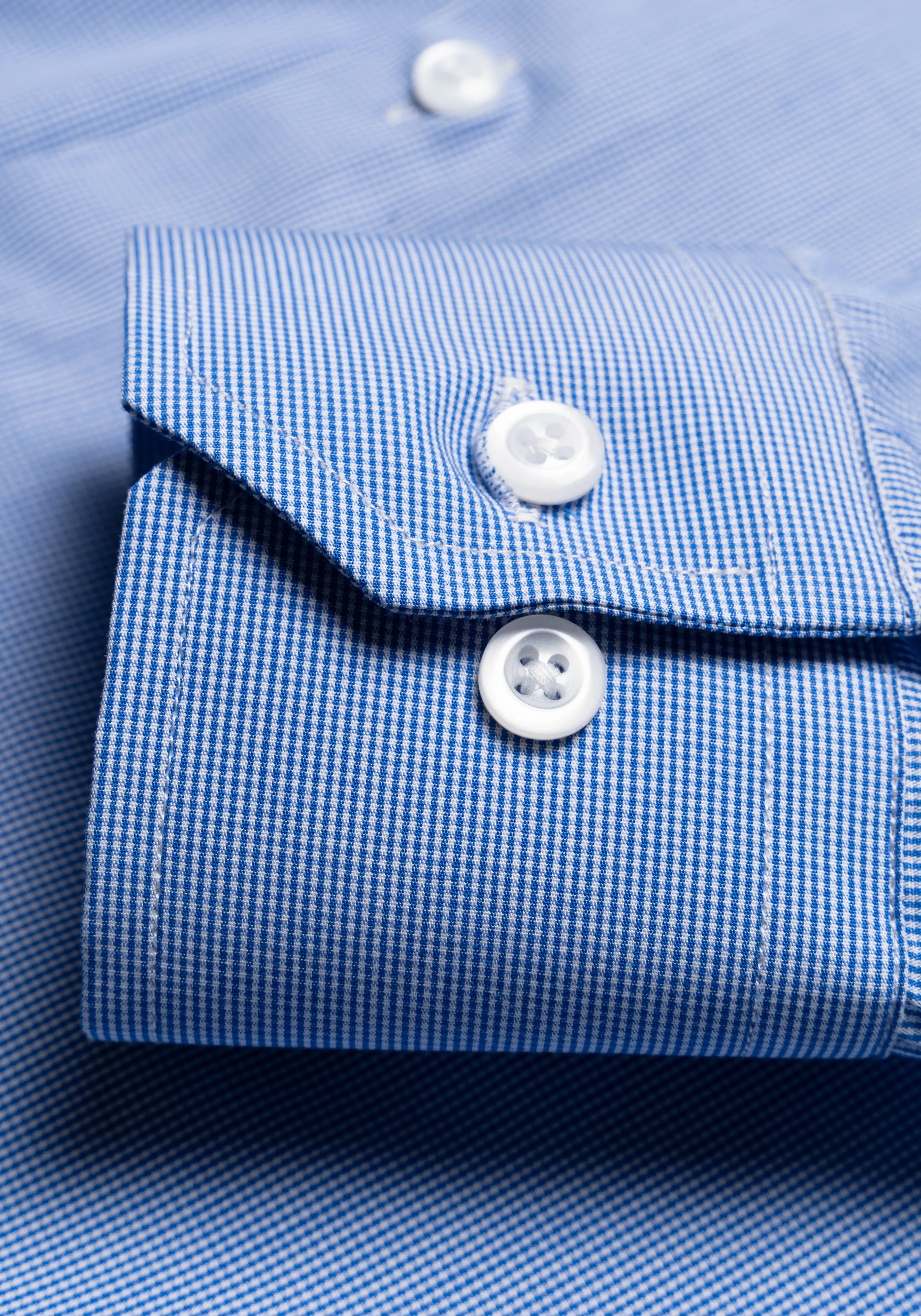 Fine Blue Micro Houndstooth Shirt sold by Brisk Shirts product image thumbnail 4