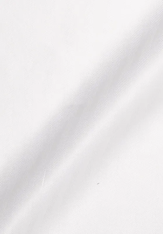 Egyptian Pearl White Herringbone - Easy Care Unused Sample made by Brisk Shirts
