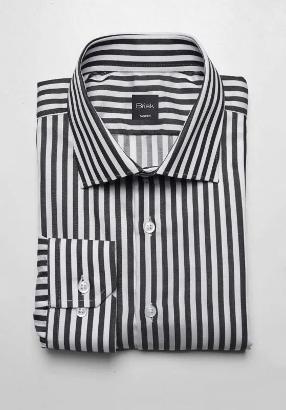 Black Bengal Stripes Shirt - Wrinkle Free made by Brisk Shirts
