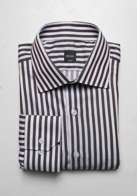 Brown Bengal Stripes Shirt - Wrinkle Free made by Brisk Shirts