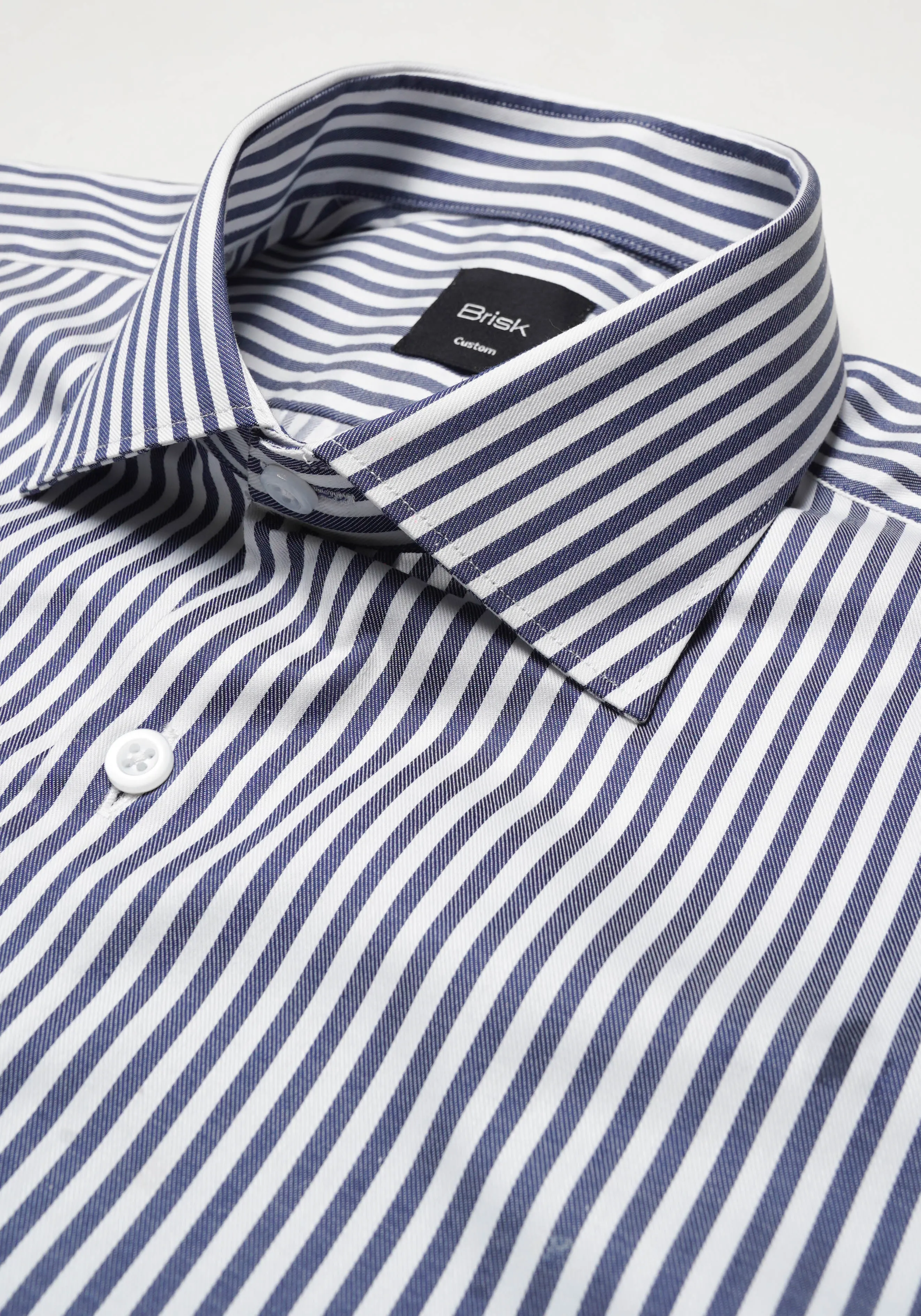 Navy Bengal Stripes Shirt - Wrinkle Resistant sold by Brisk Shirts product image thumbnail 3