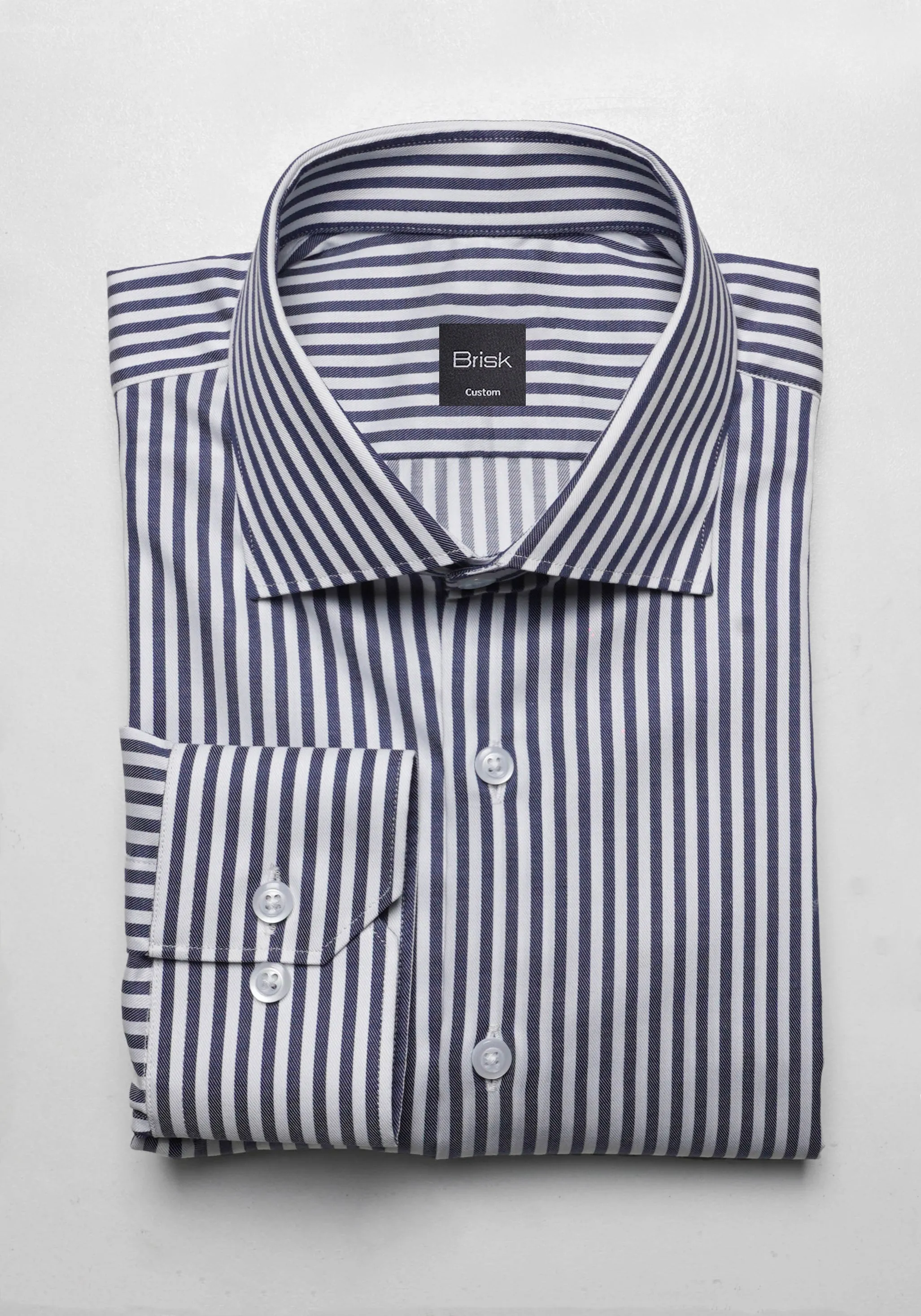 Navy Bengal Stripes Shirt - Wrinkle Resistant sold by Brisk Shirts