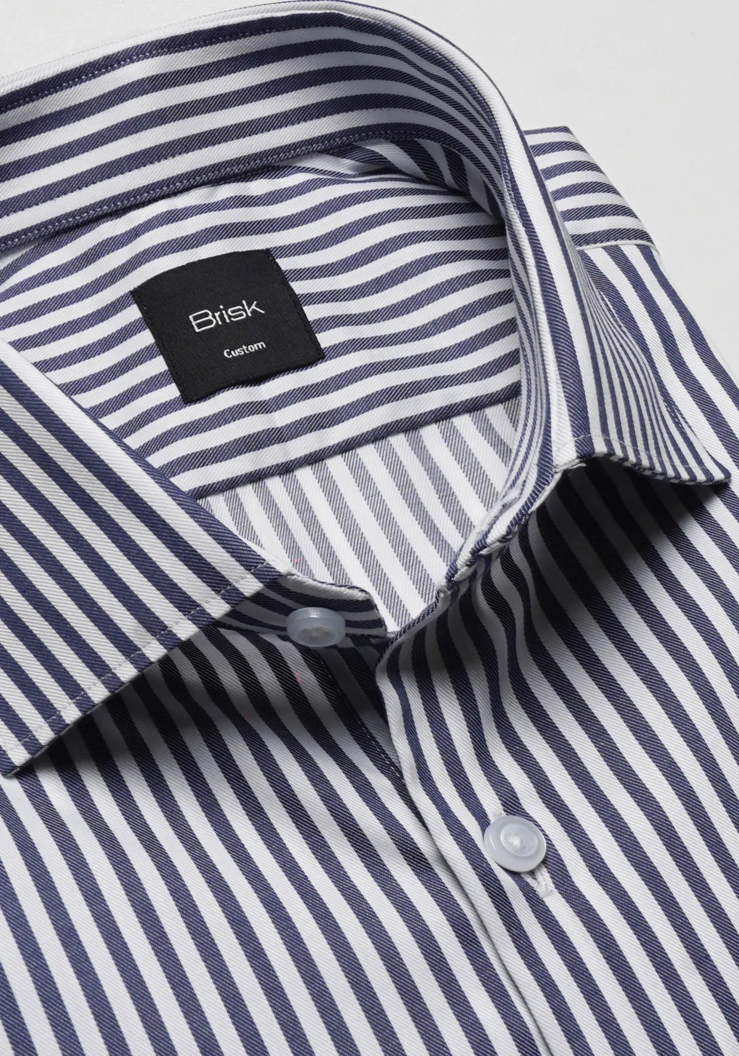 Navy Bengal Stripes Shirt - Wrinkle Resistant sold by Brisk Shirts product image thumbnail 2