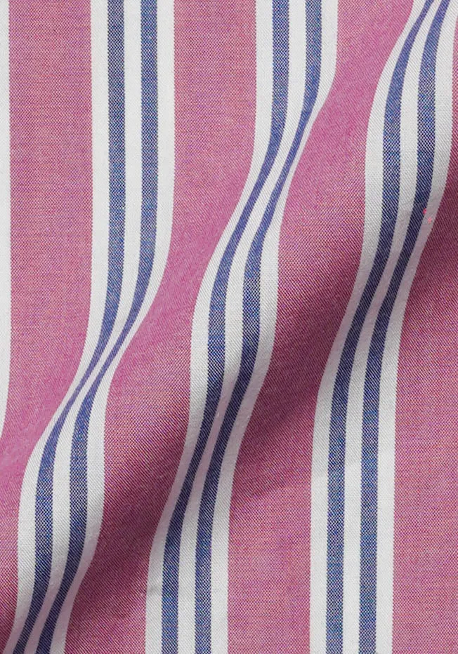 Magenta Multi Track Stripes Shirt sold by Brisk Shirts product image thumbnail 4