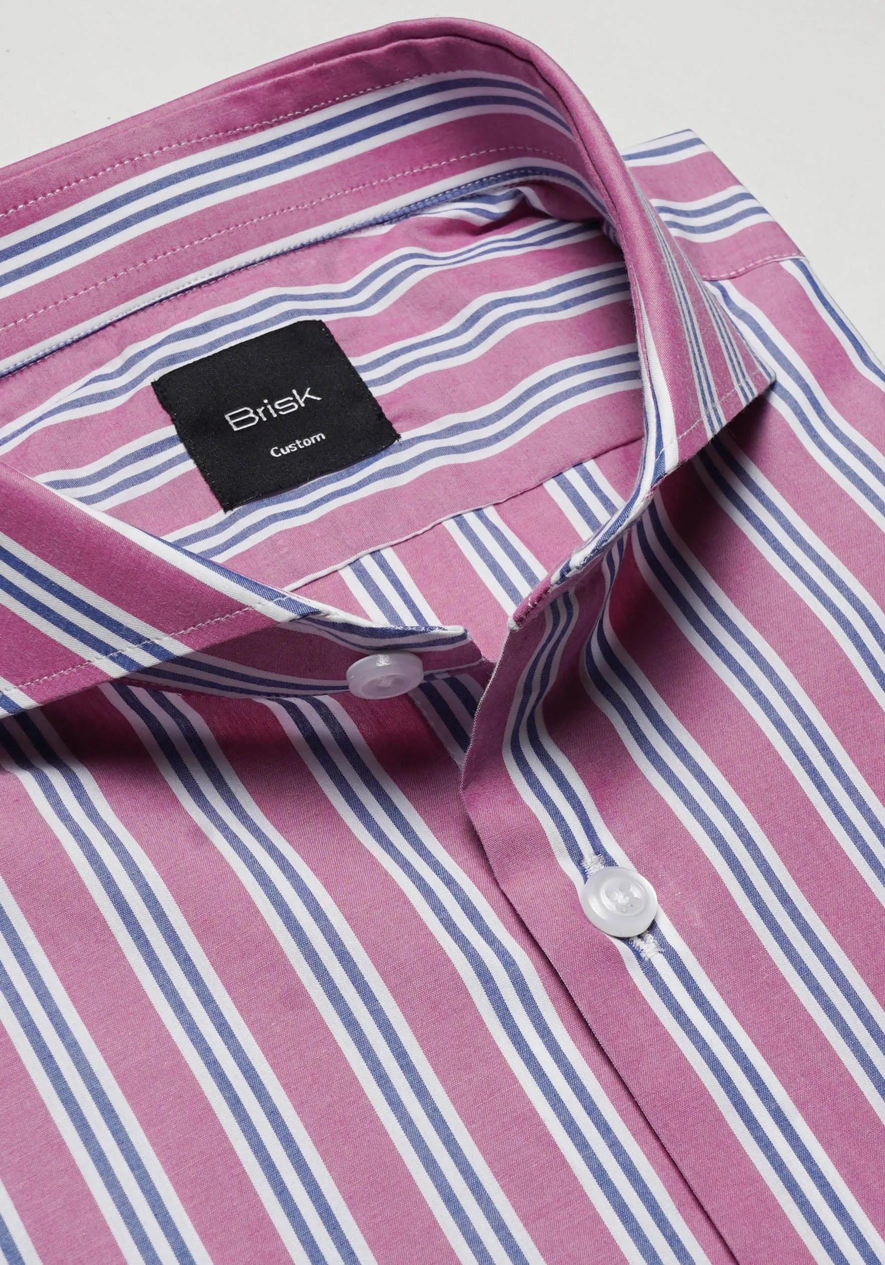 Magenta Multi Track Stripes Shirt sold by Brisk Shirts product image thumbnail 2