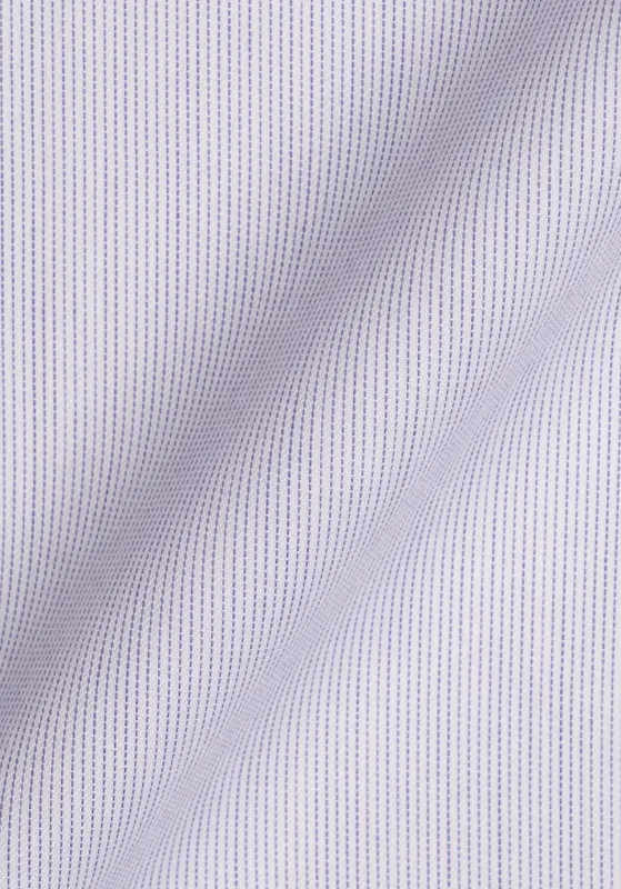 Soft Lilac Pinstripes Pima Cotton - Wrinkle Resistant Unused Sample made by Brisk Shirts