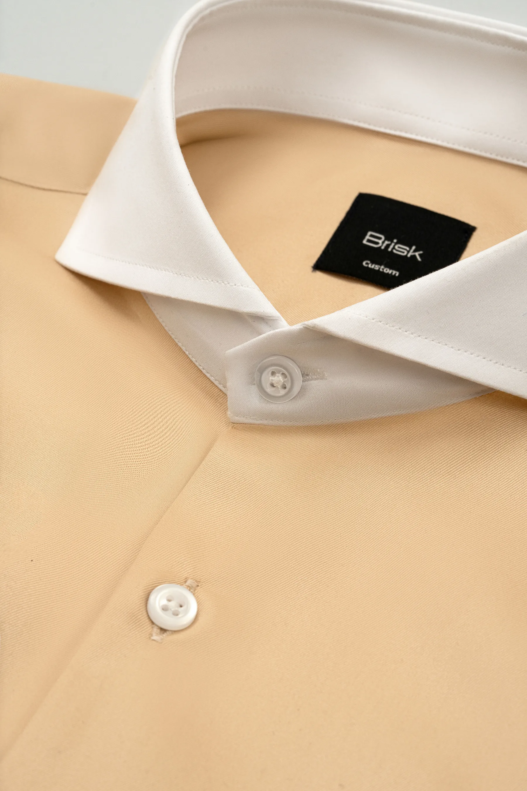 Beige Twill Wrinkle-Free Shirt sold by Brisk Shirts product image thumbnail 4