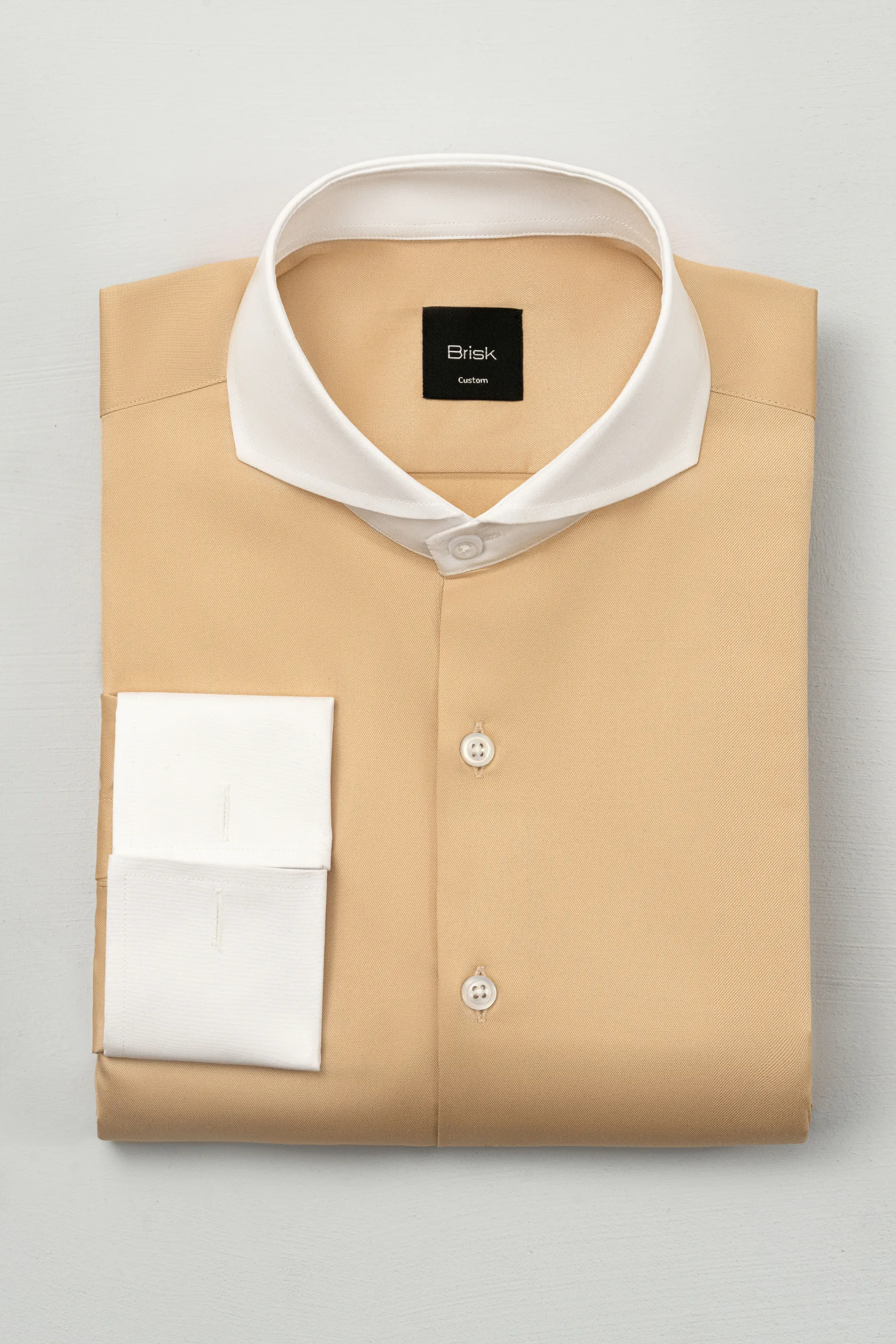 Beige Twill Wrinkle-Free Shirt sold by Brisk Shirts