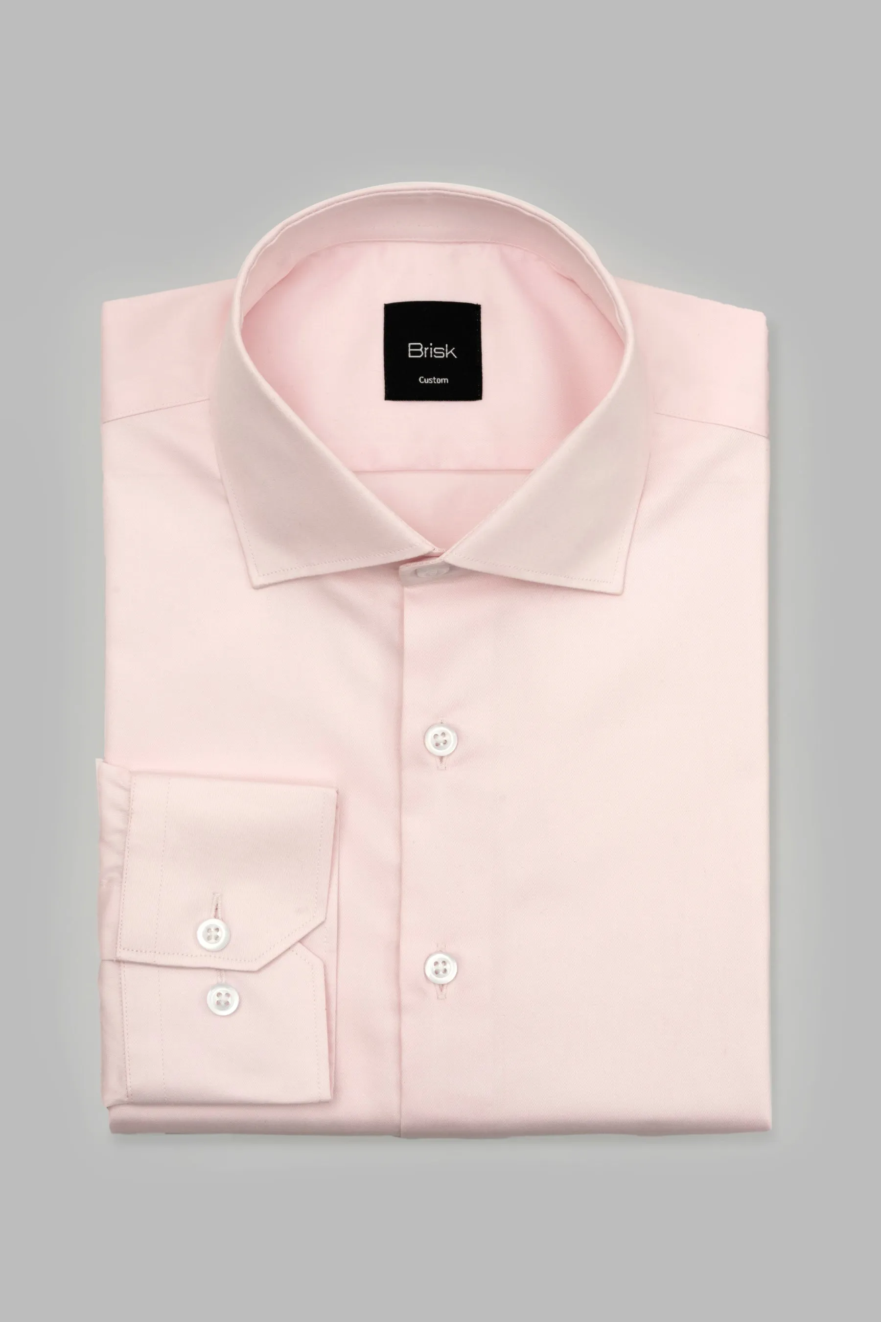 Light Pink Easy-Care Sateen Shirt sold by Brisk Shirts product image thumbnail 2