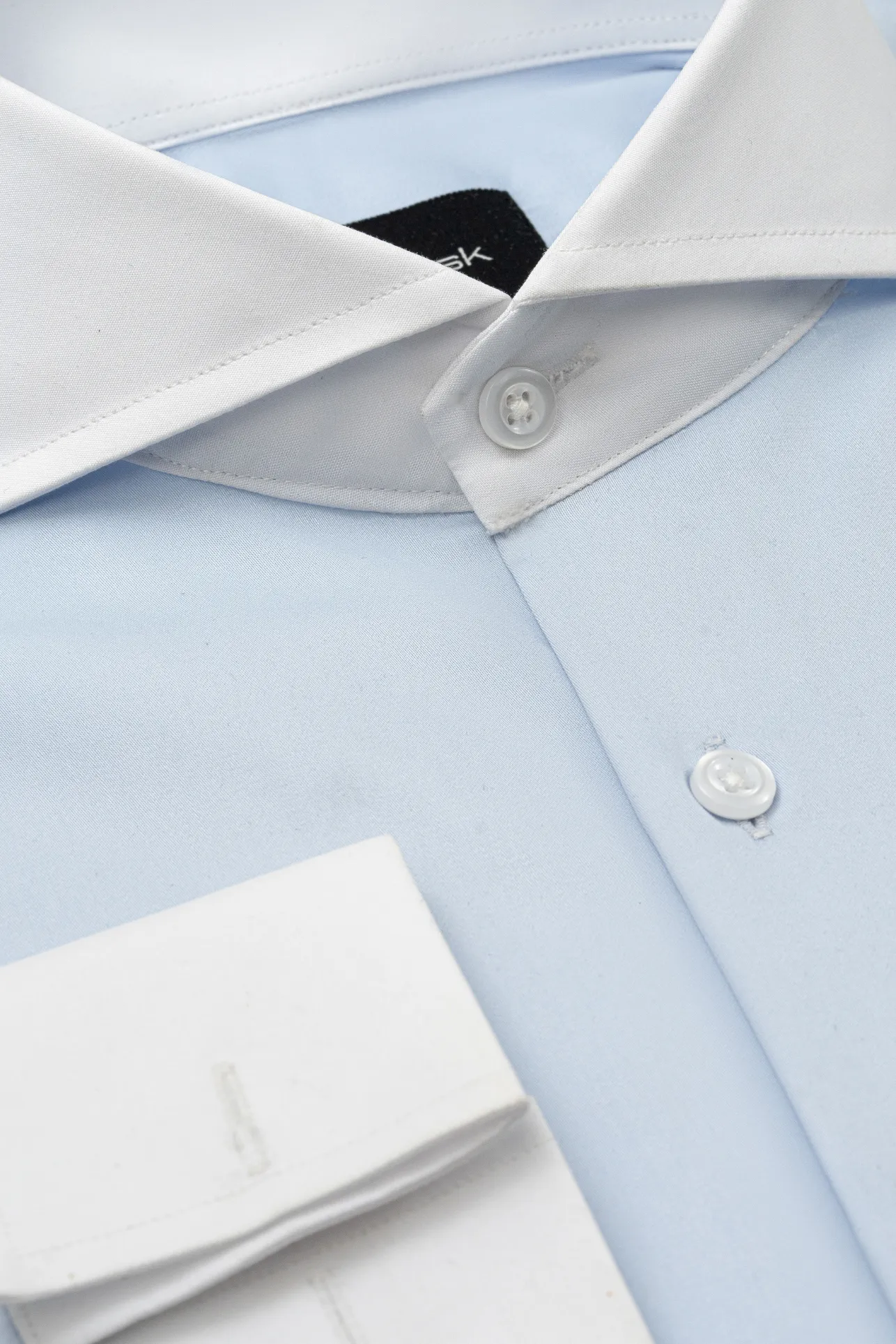 Light Blue Easy-Care Sateen Shirt sold by Brisk Shirts