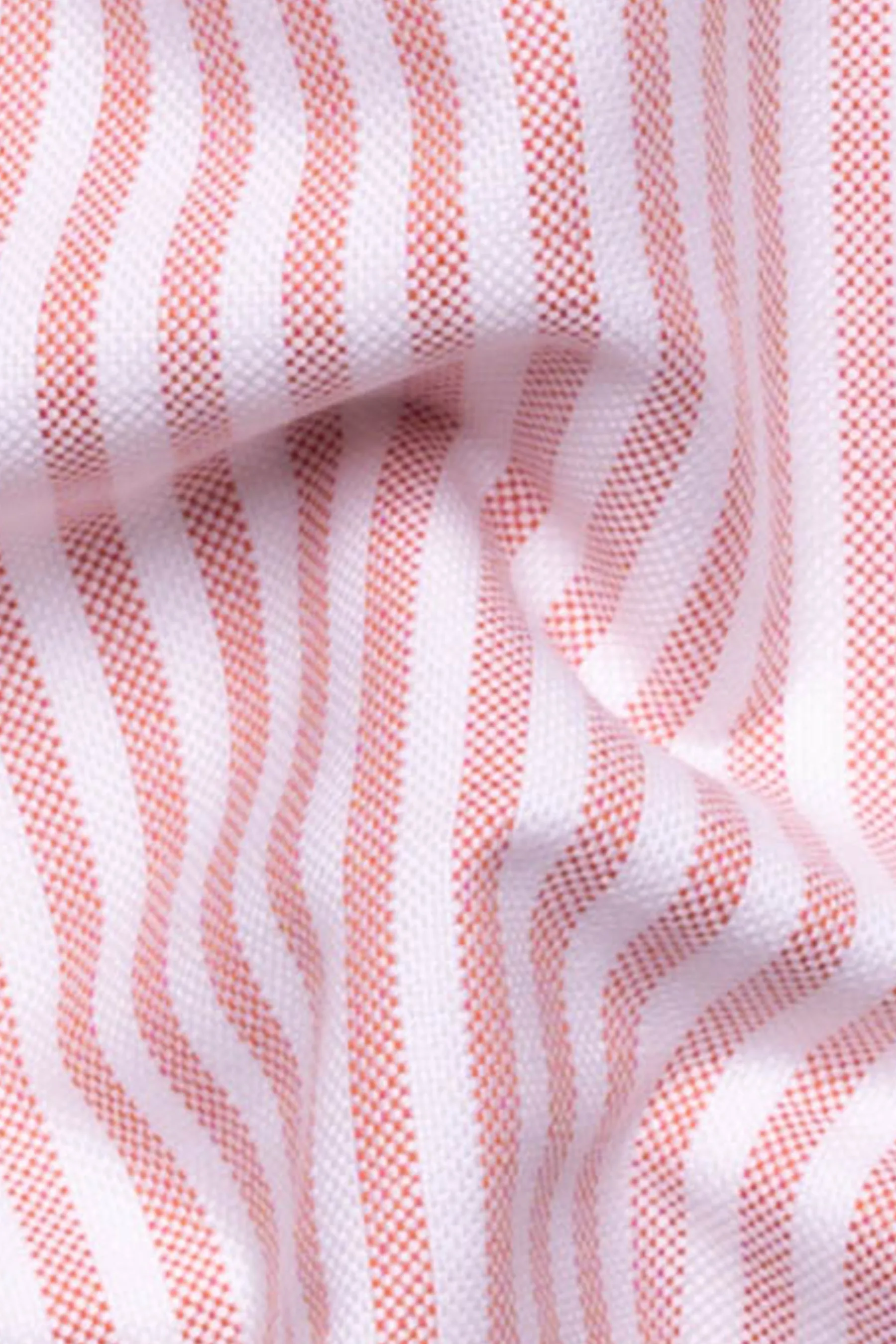 Peach Striped Oxford Two-Ply sold by Brisk Shirts product image thumbnail 2
