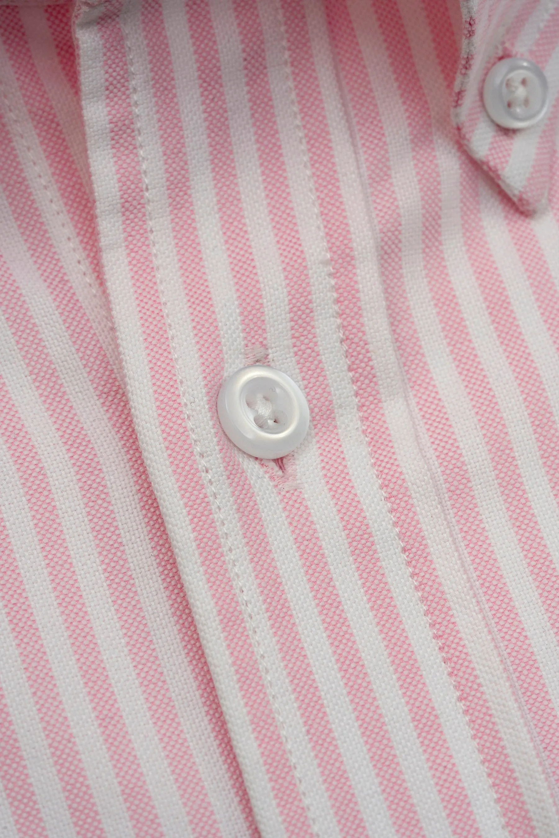 Pink Striped Oxford Two-Ply Shirt sold by Brisk Shirts product image thumbnail 5