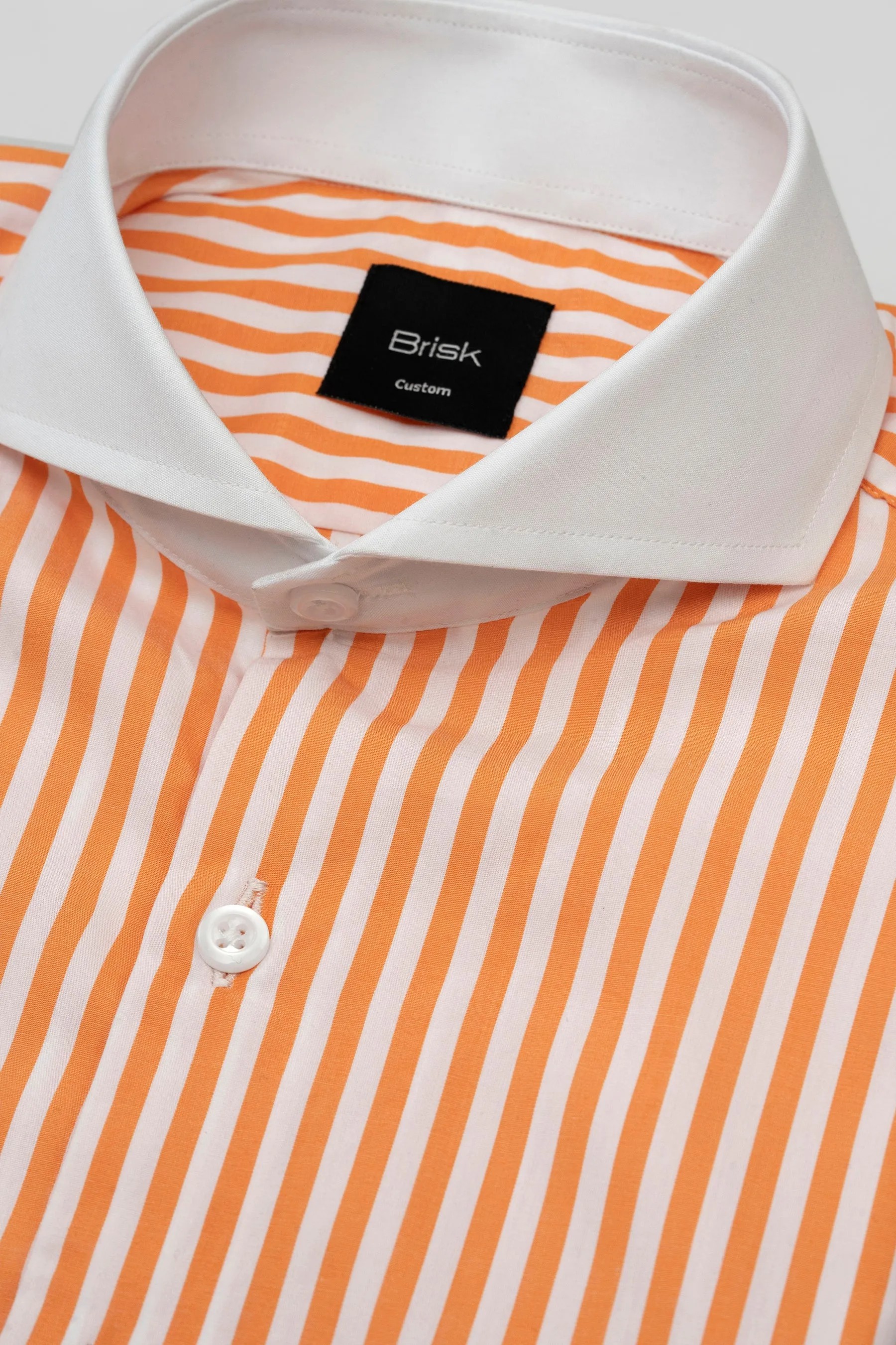Tangerine Bengal Striped Pima Cotton Shirt - Wrinkle Resistant sold by Brisk Shirts product image thumbnail 2