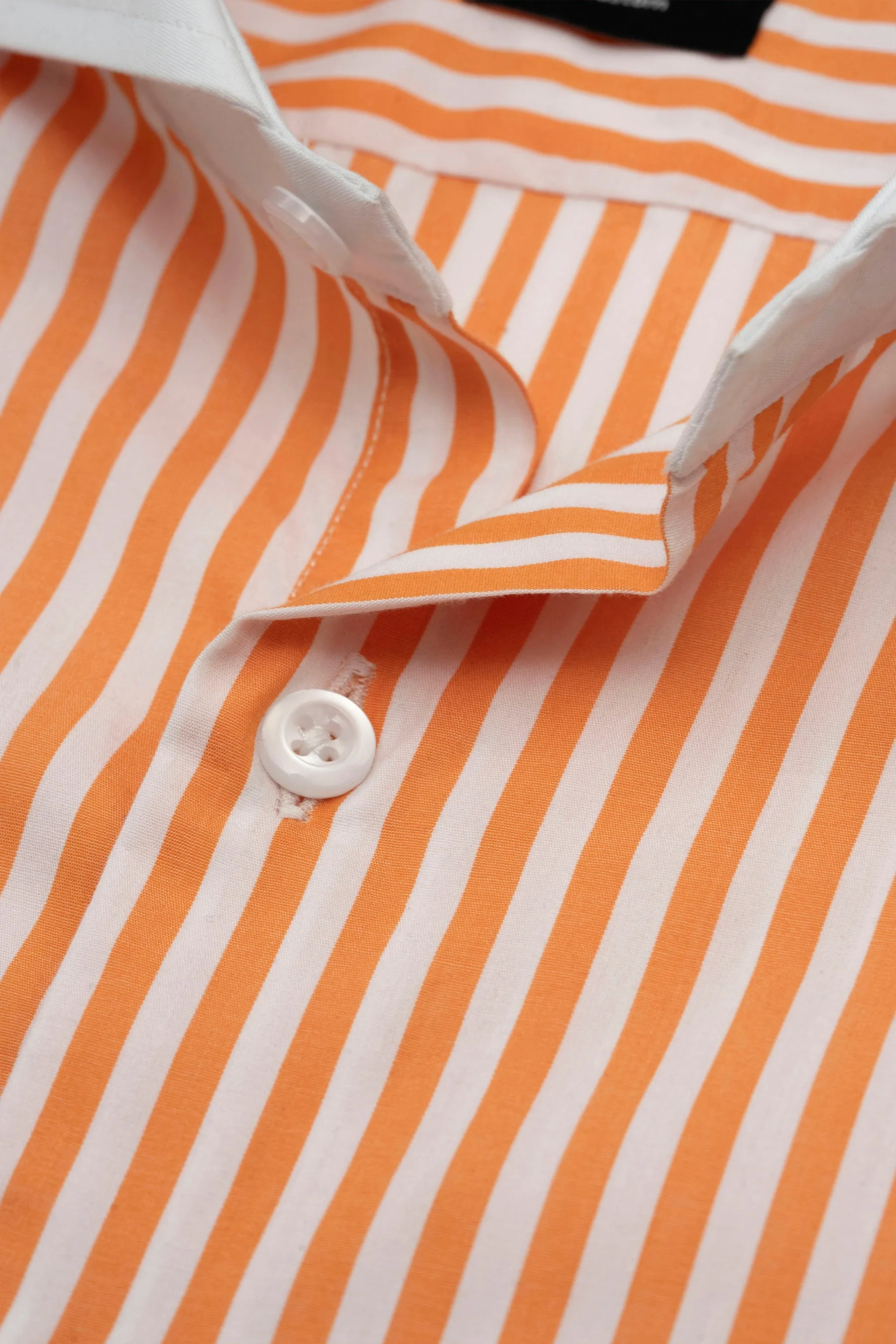 Tangerine Bengal Striped Pima Cotton Shirt - Wrinkle Resistant sold by Brisk Shirts product image thumbnail 4