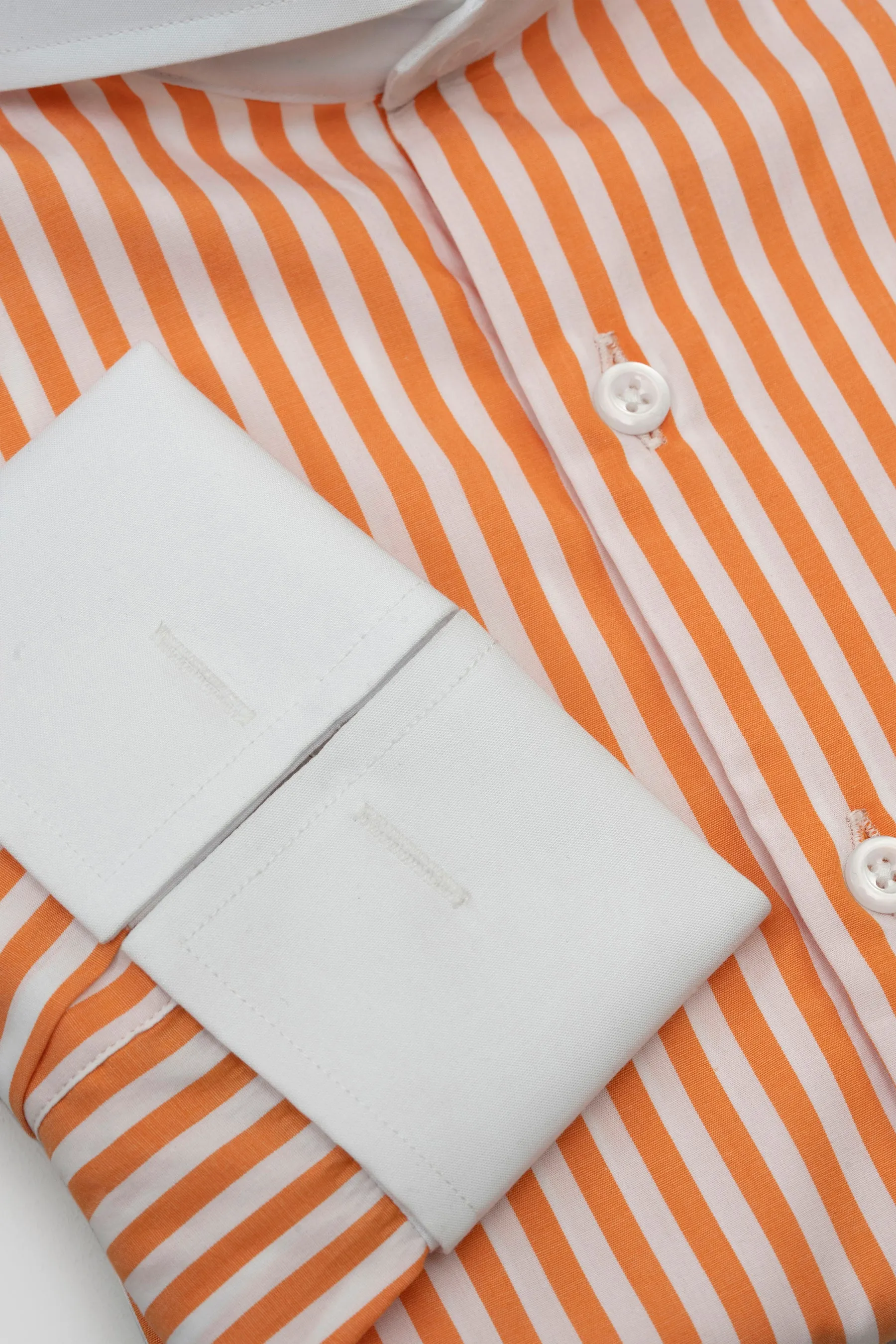 Tangerine Bengal Striped Pima Cotton Shirt - Wrinkle Resistant sold by Brisk Shirts product image thumbnail 5