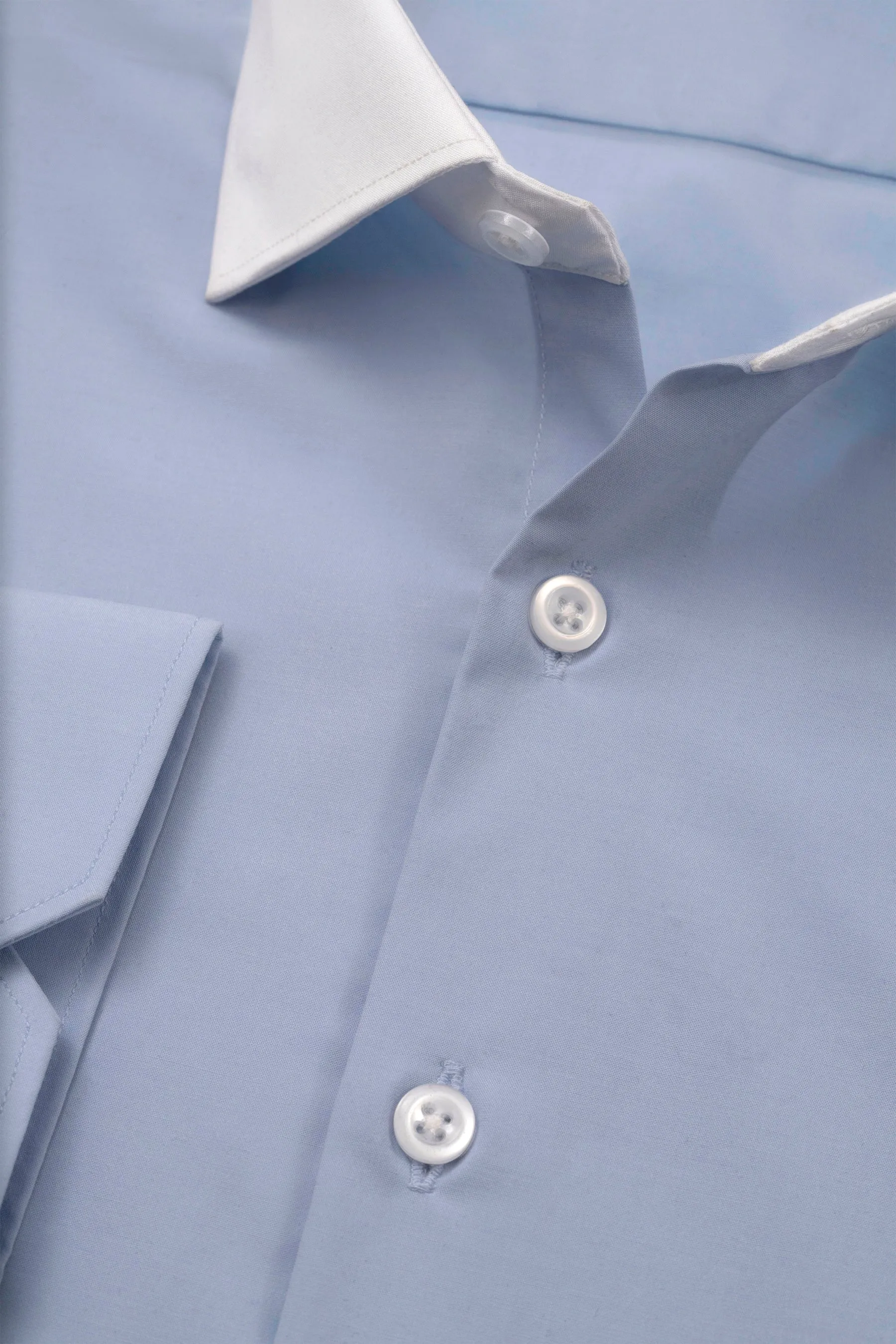 Light Blue Bamboo-Poly Wrinkle-Free Stretch Shirt sold by Brisk Shirts product image thumbnail 3