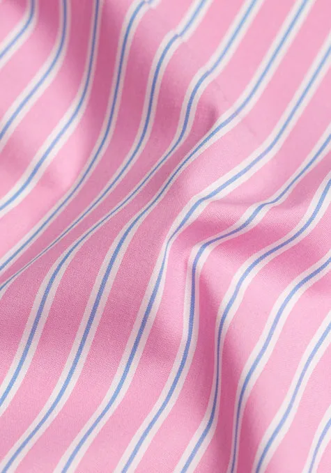 Blue On Pink Wide Stripes Unused Sample sold by Brisk Shirts product image thumbnail 3