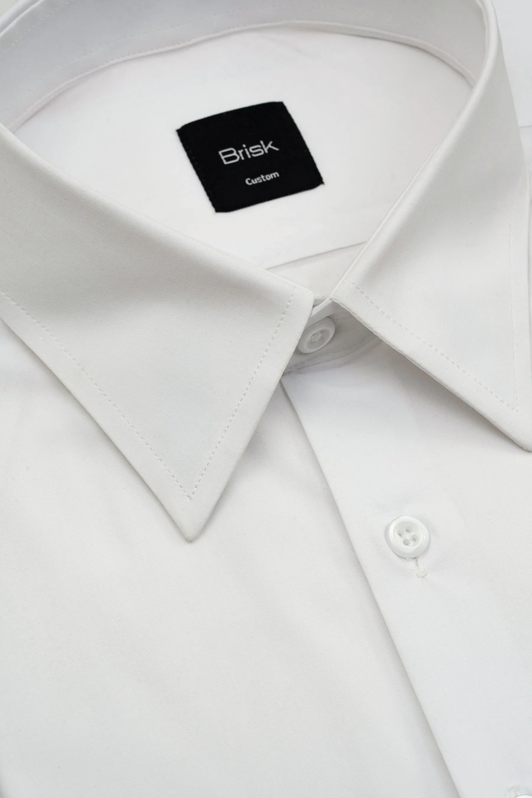 White Bamboo-Poly Wrinkle-Free Stretch Shirt sold by Brisk Shirts product image thumbnail 3