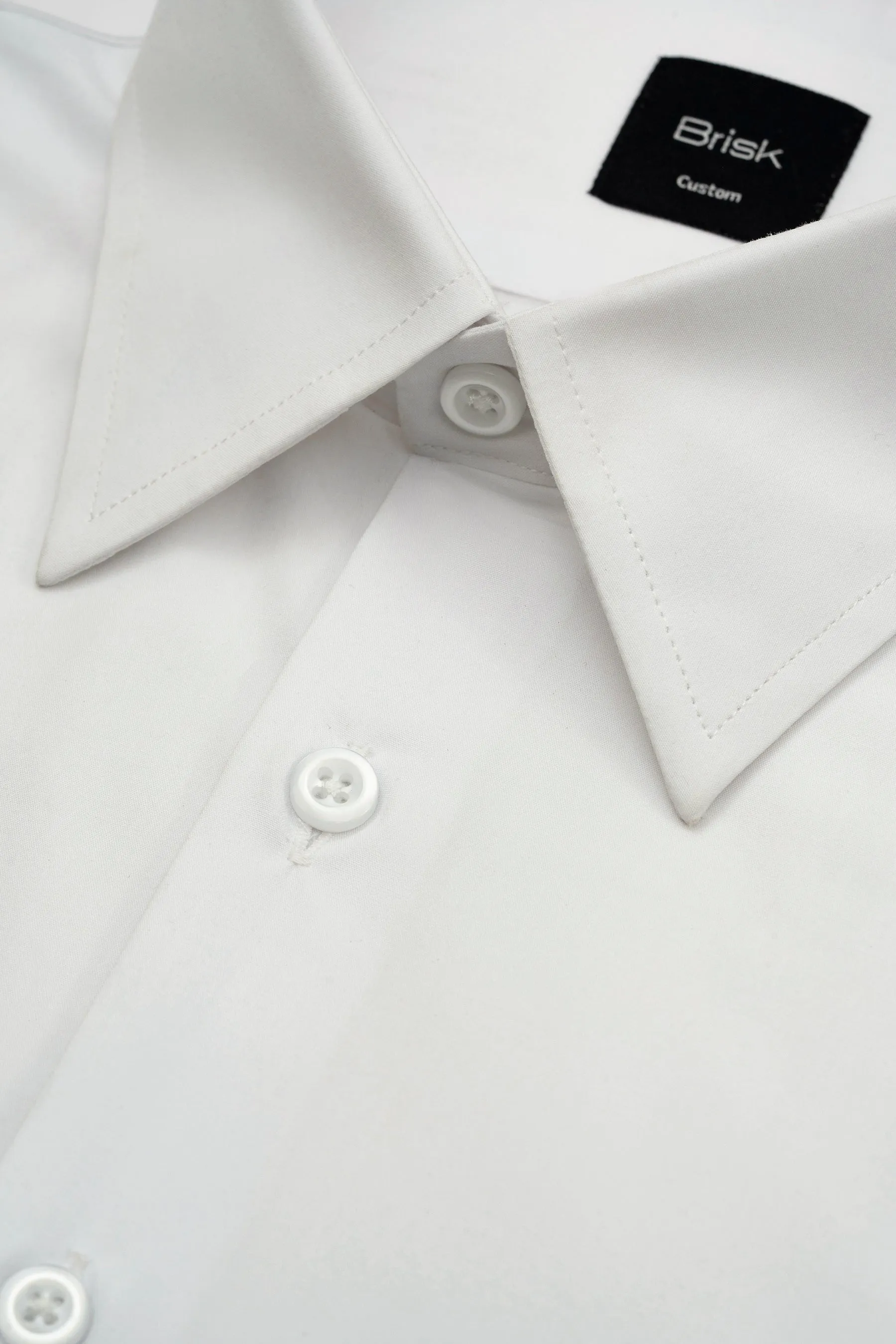 White Bamboo-Poly Wrinkle-Free Stretch Shirt sold by Brisk Shirts product image thumbnail 2