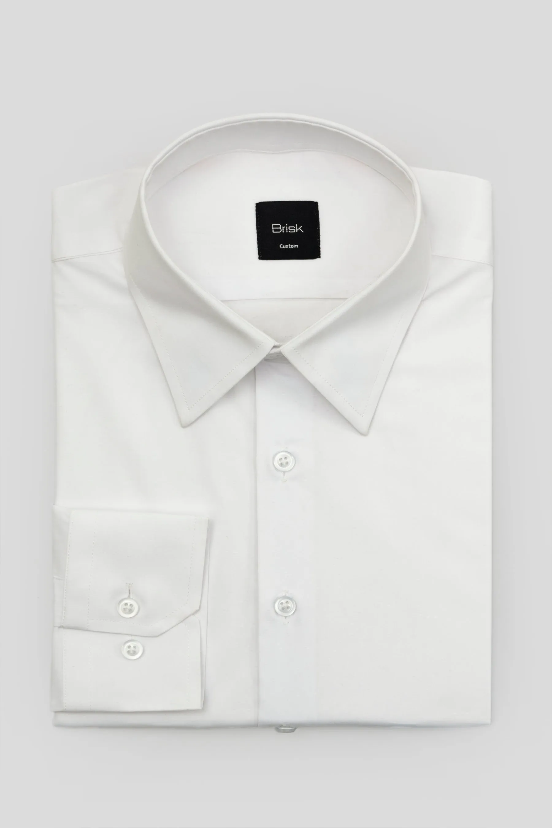 White Bamboo-Poly Wrinkle-Free Stretch Shirt sold by Brisk Shirts