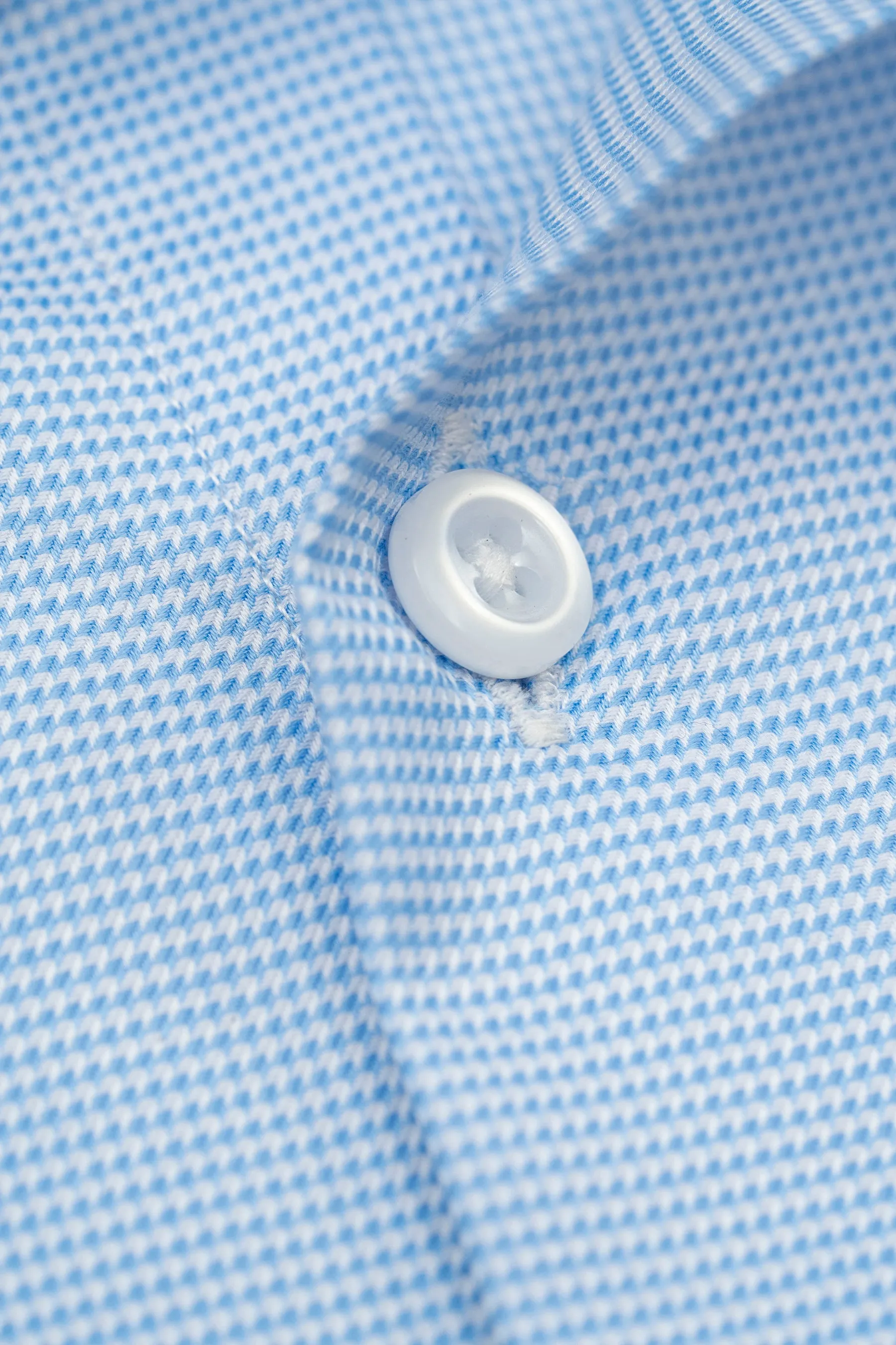 Sky Blue Houndstooth Wrinkle-Free Shirt sold by Brisk Shirts product image thumbnail 2
