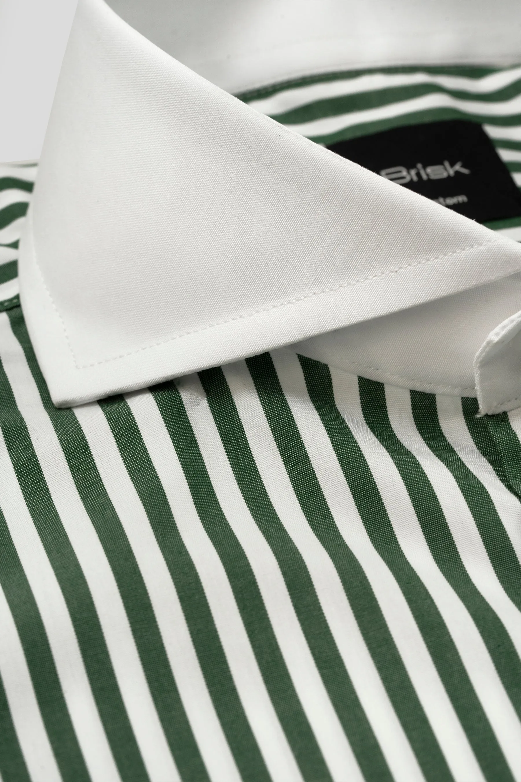 Green Bengal Striped Shirt sold by Brisk Shirts product image thumbnail 2