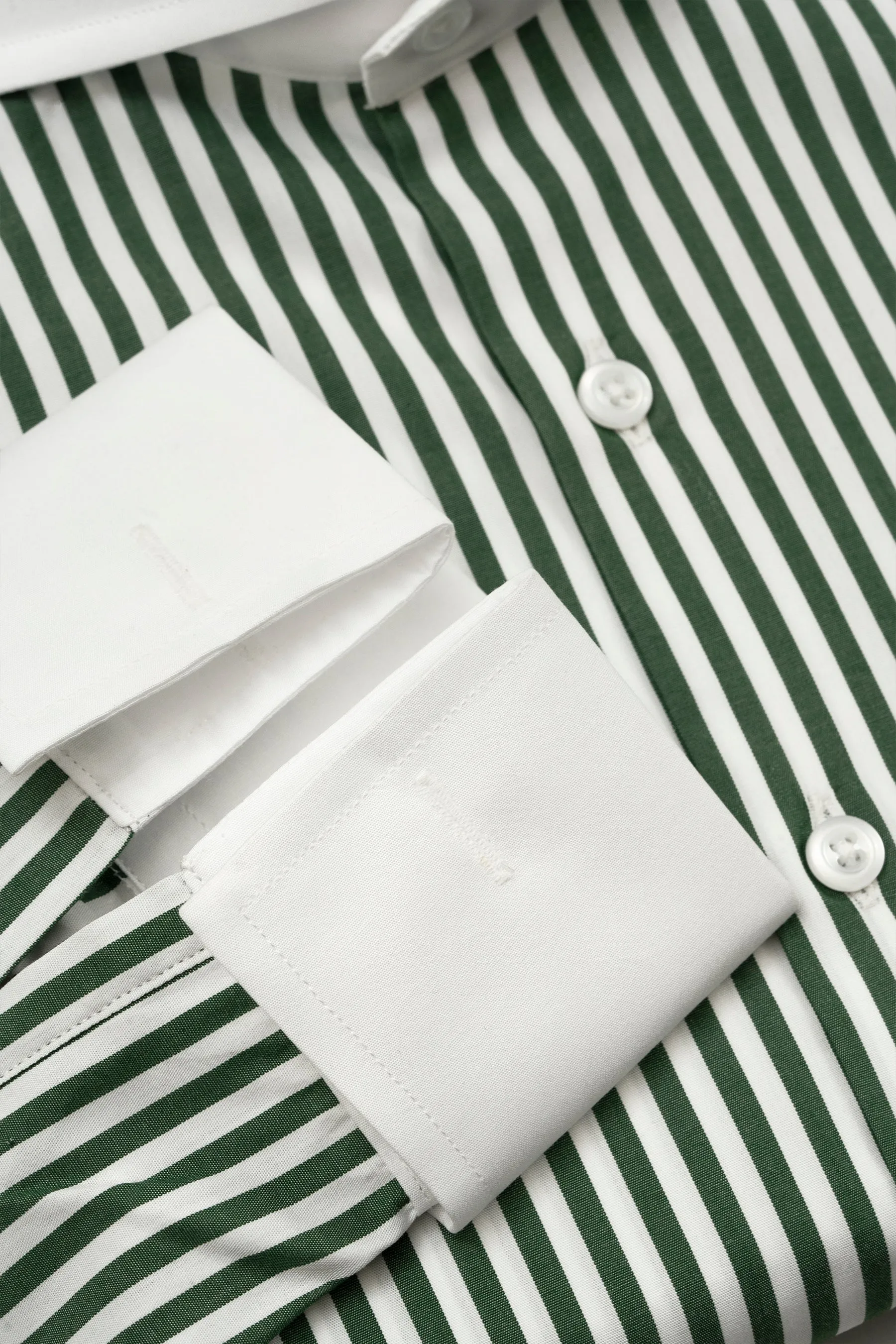 Green Bengal Striped Shirt sold by Brisk Shirts product image thumbnail 4