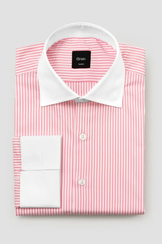 Pink Striped Shirt made by Brisk Shirts