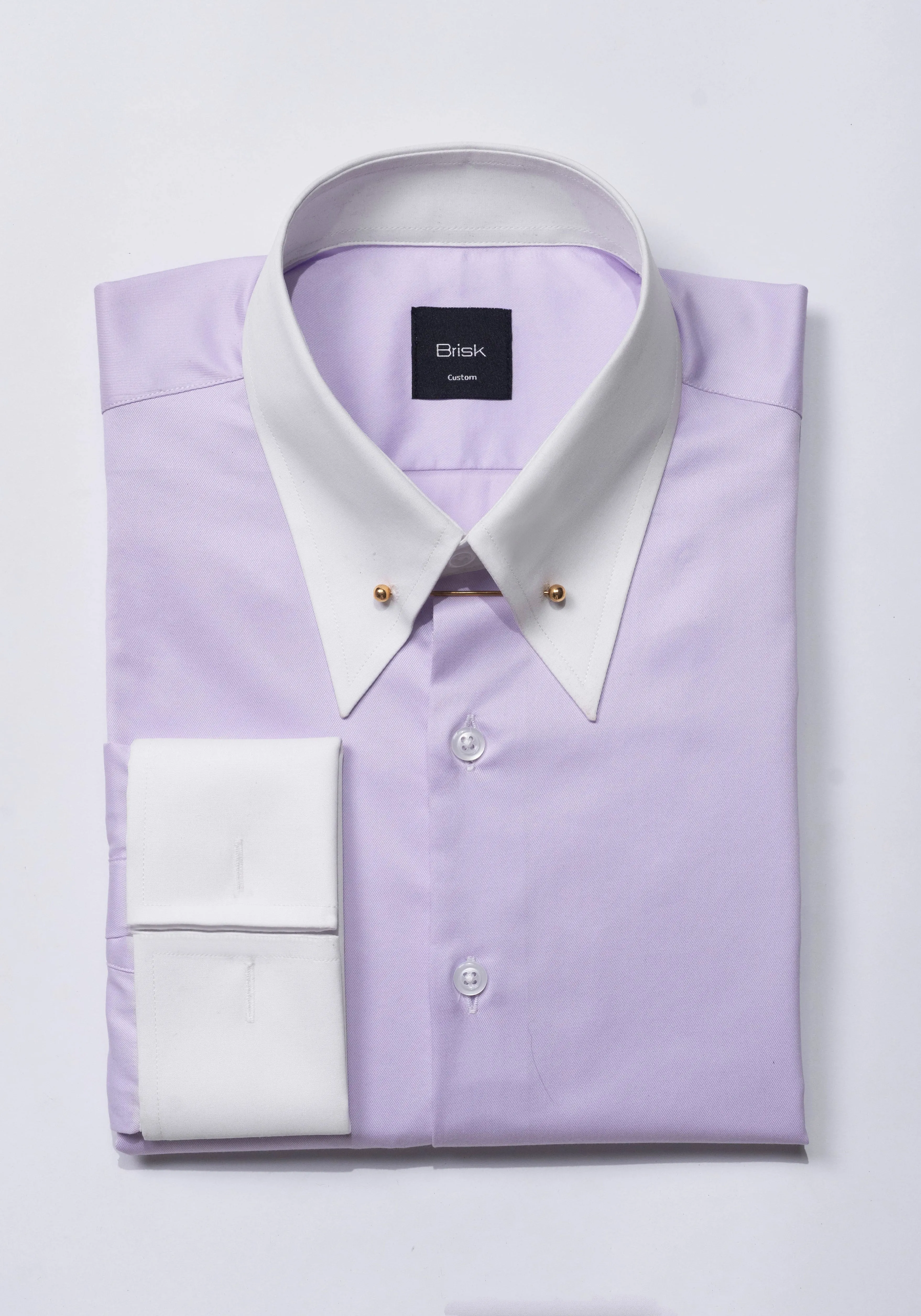 Lilac Wrinkle-Free Twill Shirt sold by Brisk Shirts
