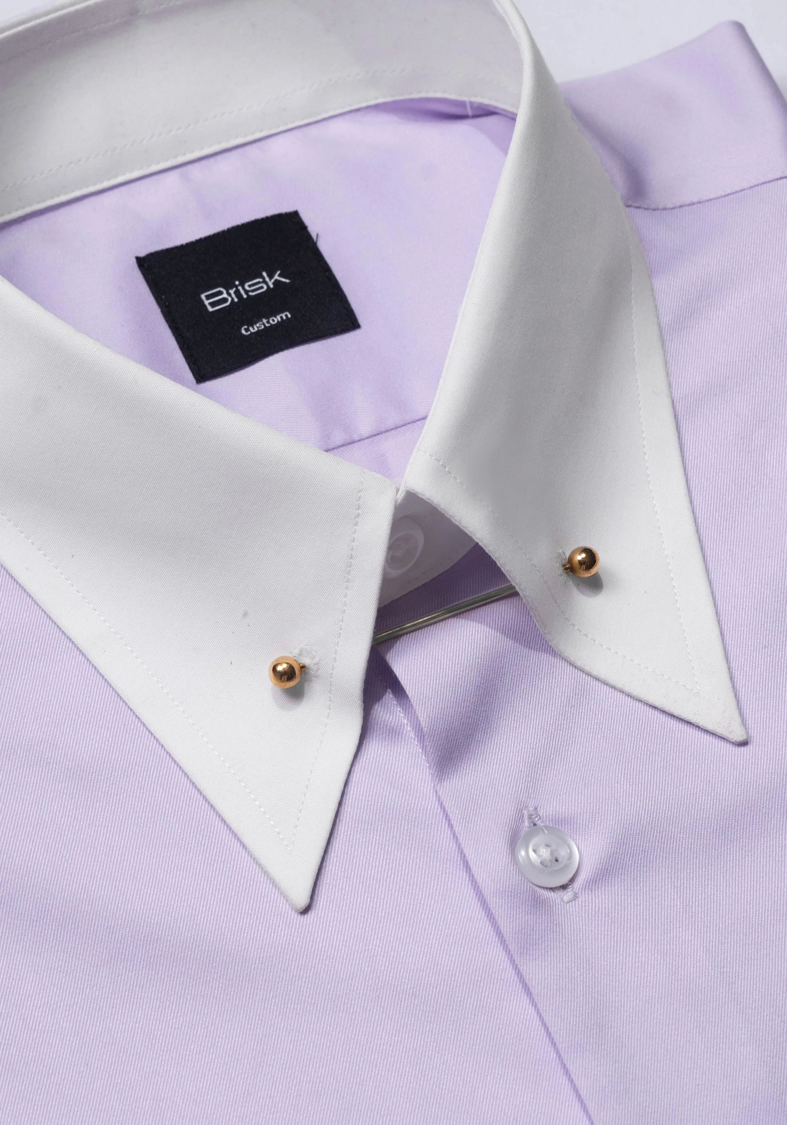 Lilac Wrinkle-Free Twill Shirt sold by Brisk Shirts product image thumbnail 2