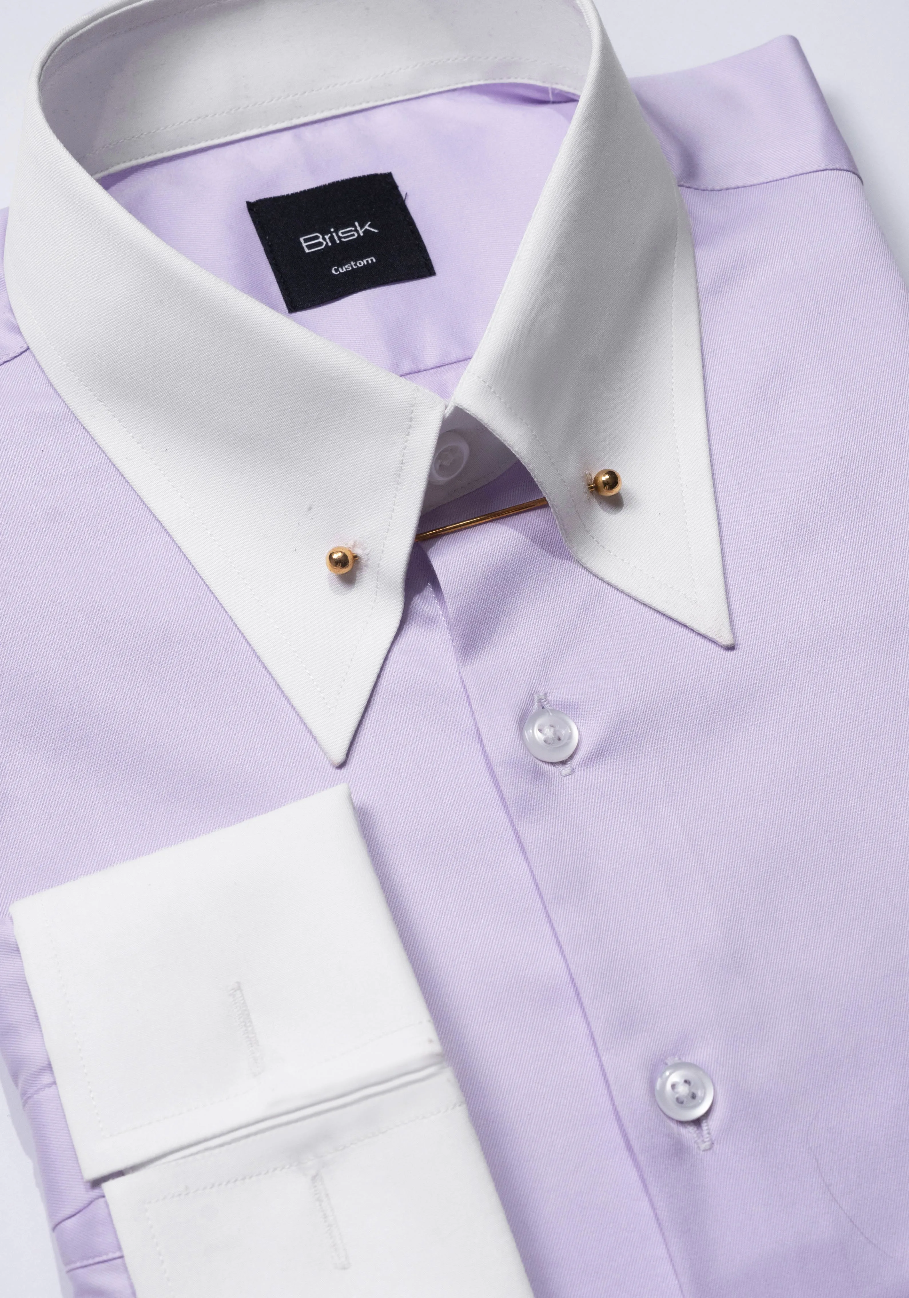 Lilac Wrinkle-Free Twill Shirt sold by Brisk Shirts product image thumbnail 3