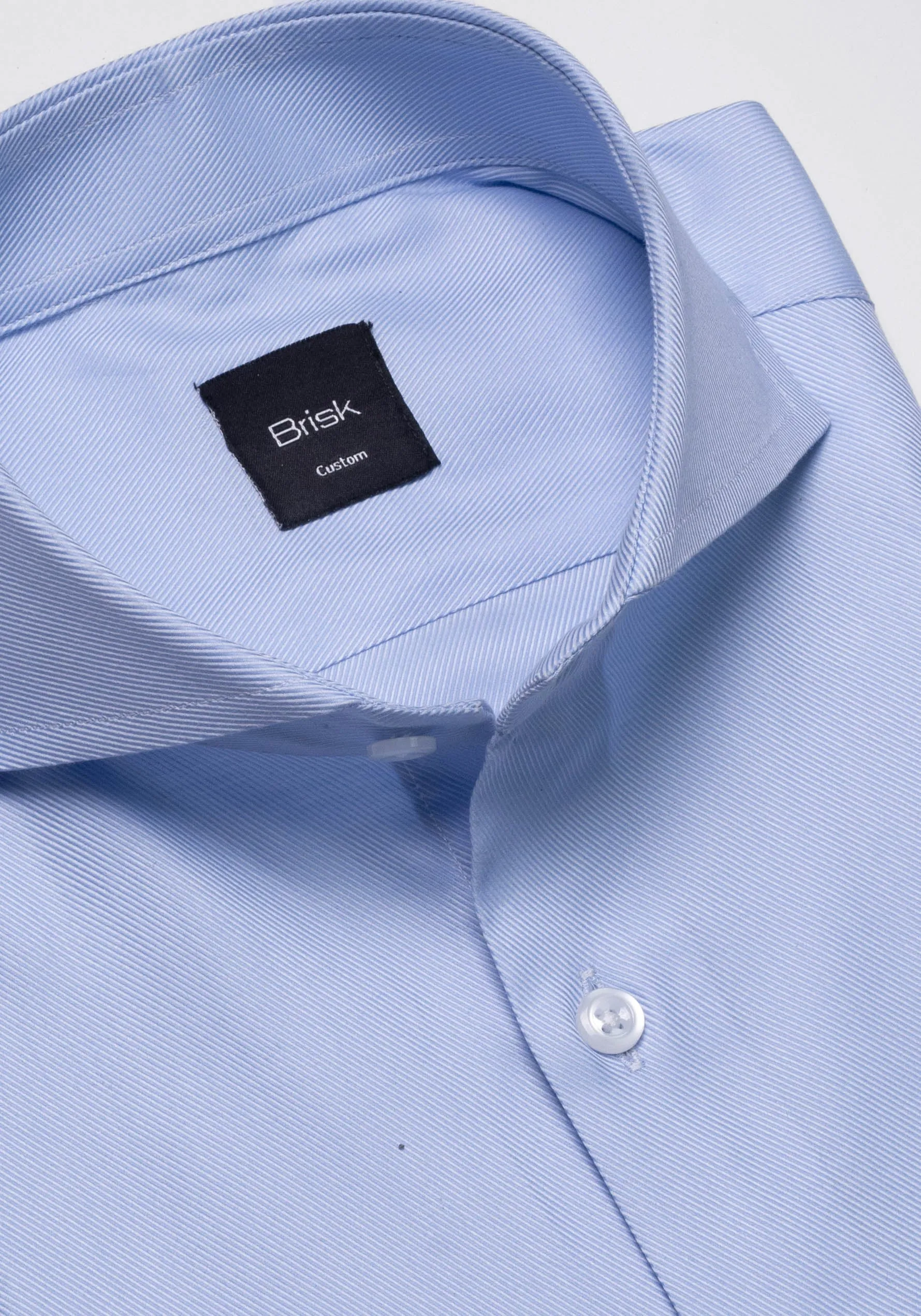 Blue Bold Twill Wrinkle-Free Shirt sold by Brisk Shirts product image thumbnail 2