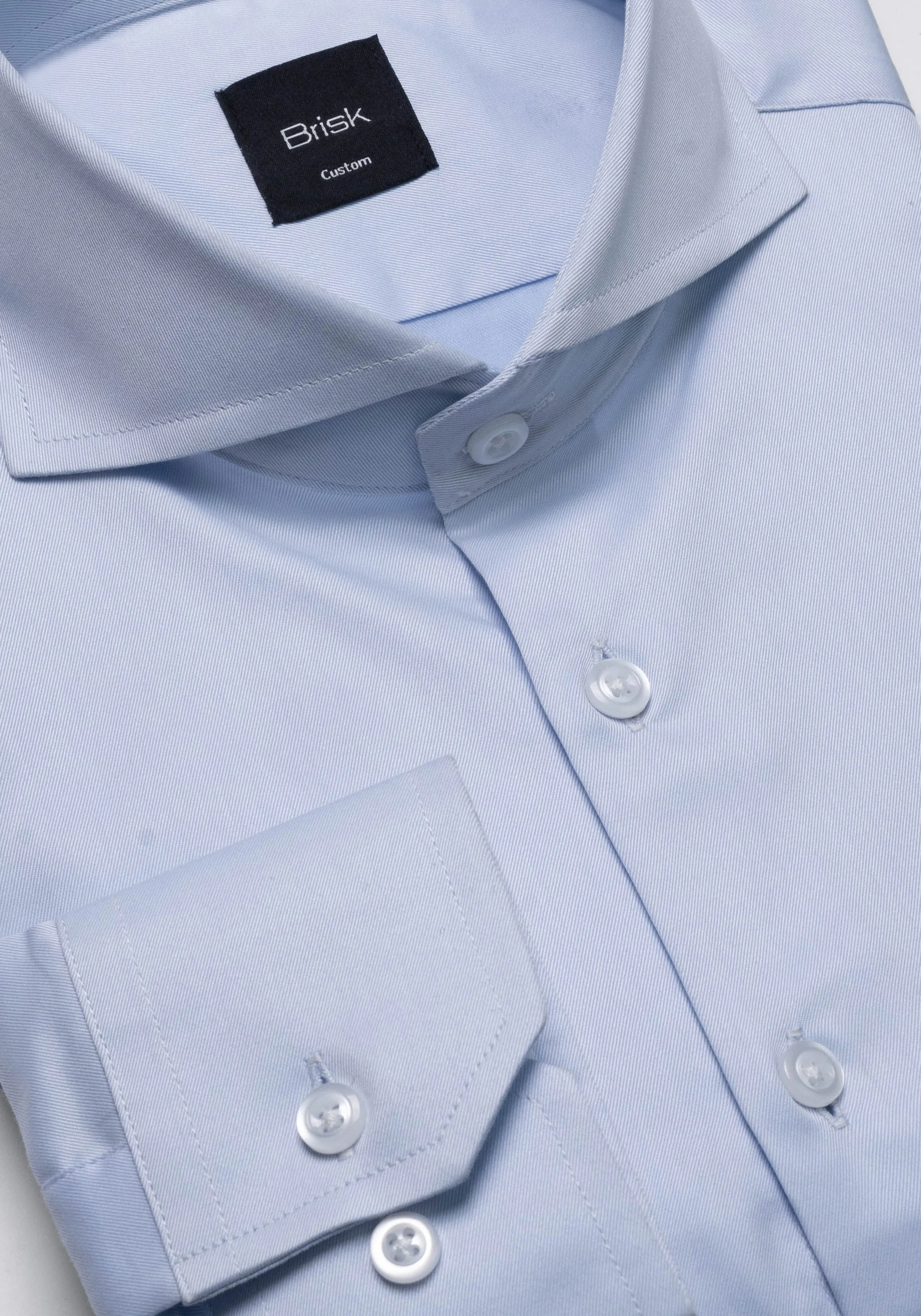 Sky Blue Twill Wrinkle-Free Shirt sold by Brisk Shirts product image thumbnail 2