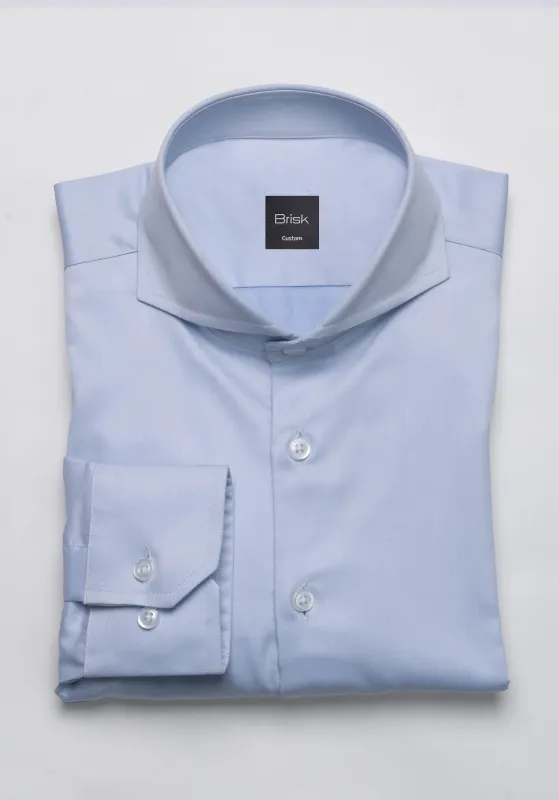 Sky Blue Twill Wrinkle-Free Shirt made by Brisk Shirts