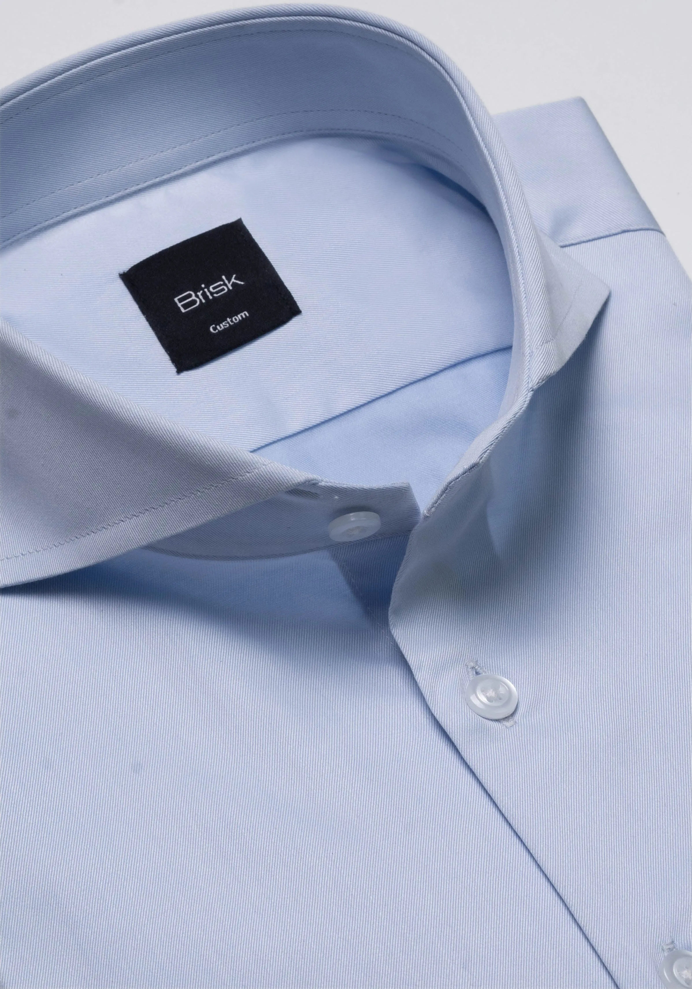 Sky Blue Twill Wrinkle-Free Shirt sold by Brisk Shirts product image thumbnail 3