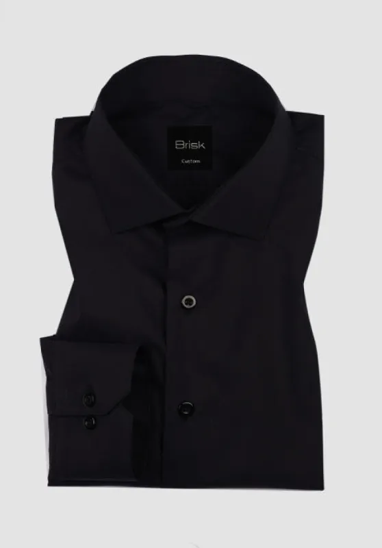 Black Stretch Shirt made by Brisk Shirts