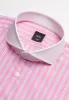 Blue On Pink Wide Stripes Shirt - White Extreme Collar sold by Brisk Shirts