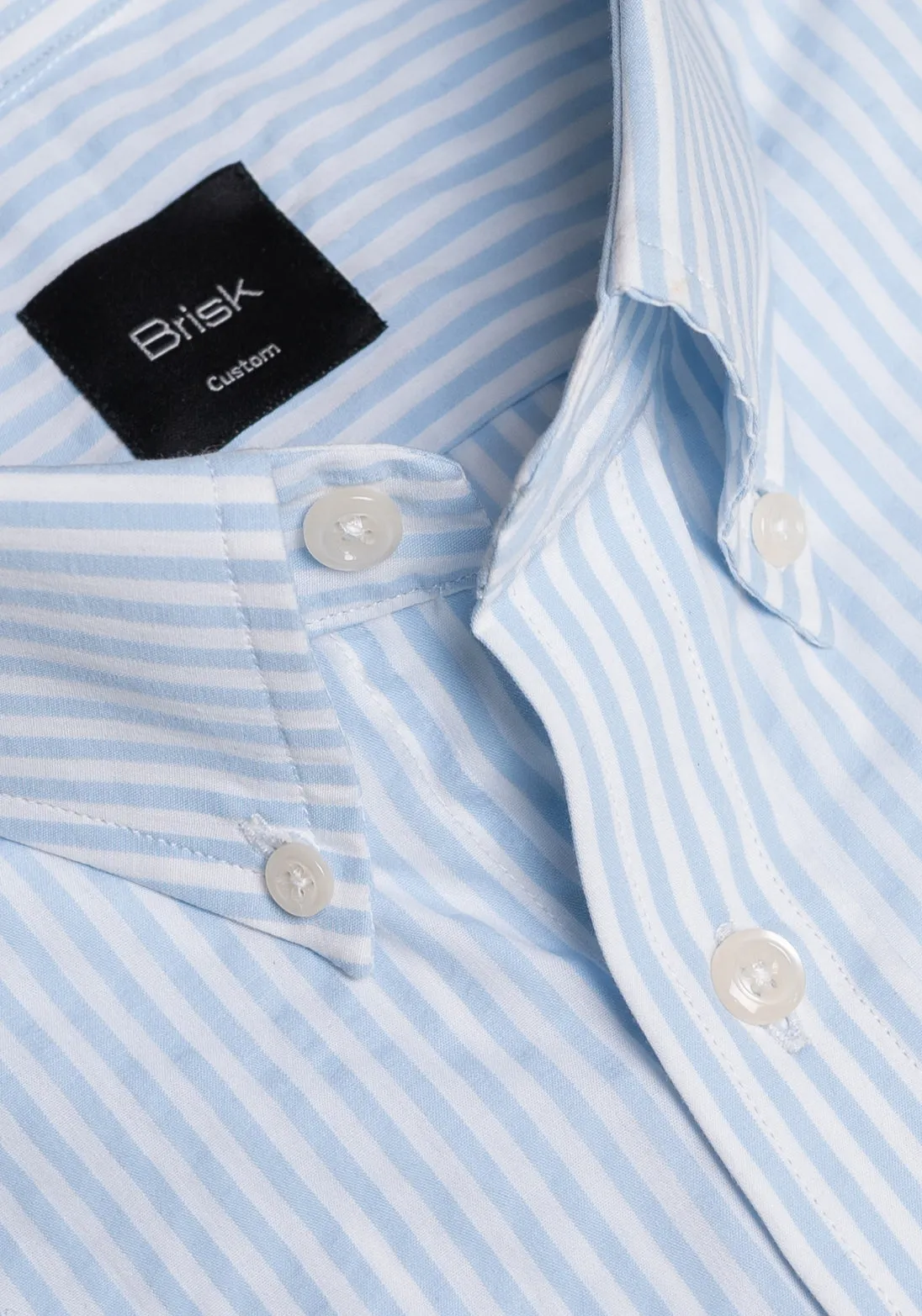 Sky Blue Seersucker Bengal Stripes Shirt sold by Brisk Shirts product image thumbnail 2