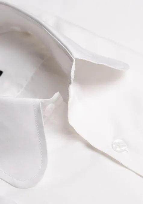Egyptian White 60's Poplin Shirt - Club Collar sold by Brisk Shirts product image thumbnail 2