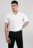White Feather Soft Piqué Half Sleeve Shirt sold by Brisk Shirts