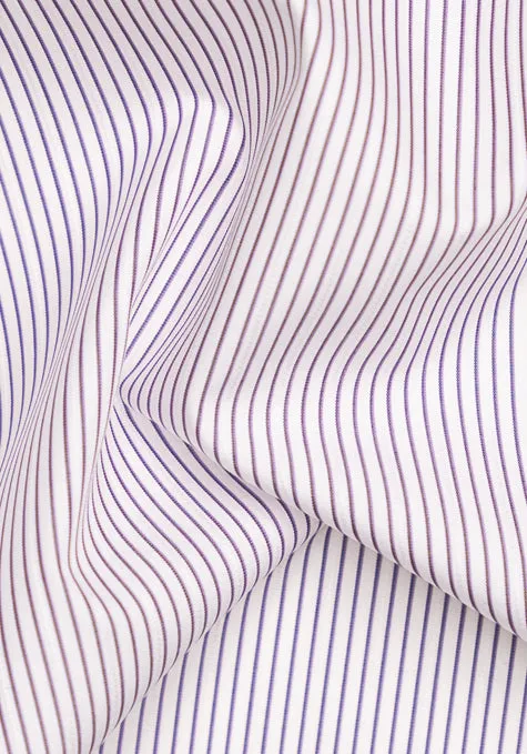 Fine Mauve Structured Pencil Stripes - Wrinkle Resistant sold by Brisk Shirts product image thumbnail 3