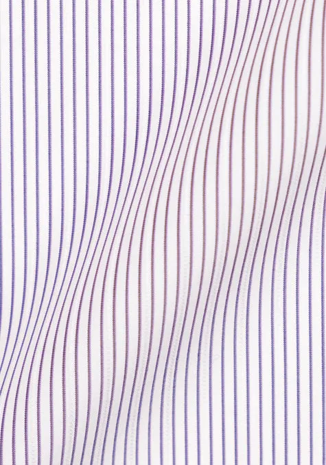 Fine Mauve Structured Pencil Stripes - Wrinkle Resistant sold by Brisk Shirts