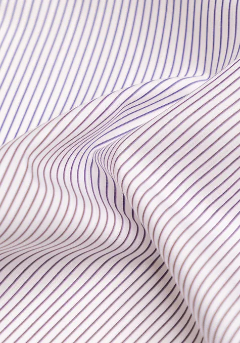 Fine Mauve Structured Pencil Stripes - Wrinkle Resistant sold by Brisk Shirts product image thumbnail 2