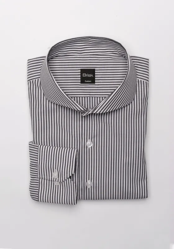 Charcoal Grey Bengal Stripes Shirt - Wrinkle Resistant sold by Brisk Shirts