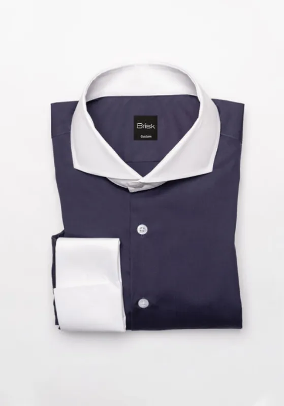Midnight Blue Two Tone Shirt - Wrinkle Resistant sold by Brisk Shirts